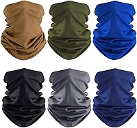 Vista 19 de Geyoga 6 piezas de protección UV para el verano, polaina de cuello refrescante, ropa para la cara, polaina para cuello, bufanda, protector solar