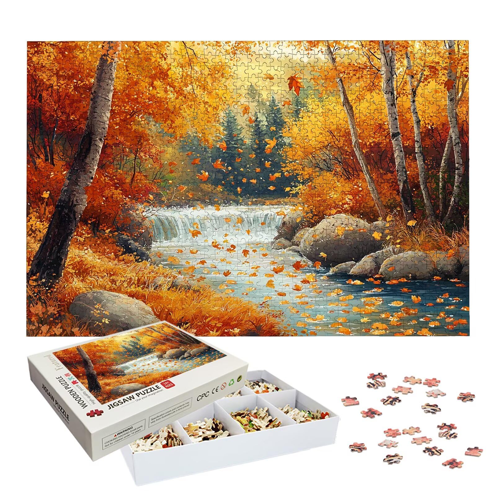 Puzzle 4000 Piezas Otoño, Puzzle Paisaje con Caja para Adultos, 141.5x87.5cm, DIY 4000 Piezas Rompecabezas Madera para Adultos, Rompecabezas Desafiante para Decoracion Hogar, Regalo Mujer, -7259