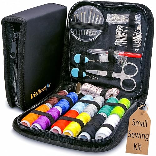 Vellostar Small Sewing Kit for Beginners – Portable Needle &