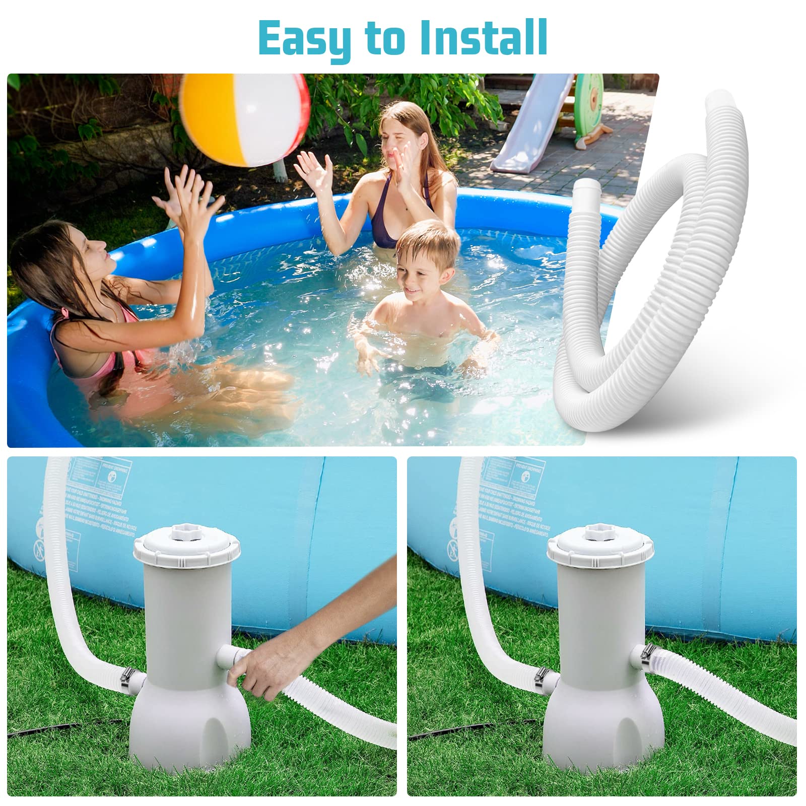 Poolschlauch-Ersatz Für Intex – 150 Cm Lang, 3,2 Cm Durchmesser, 2 Stück