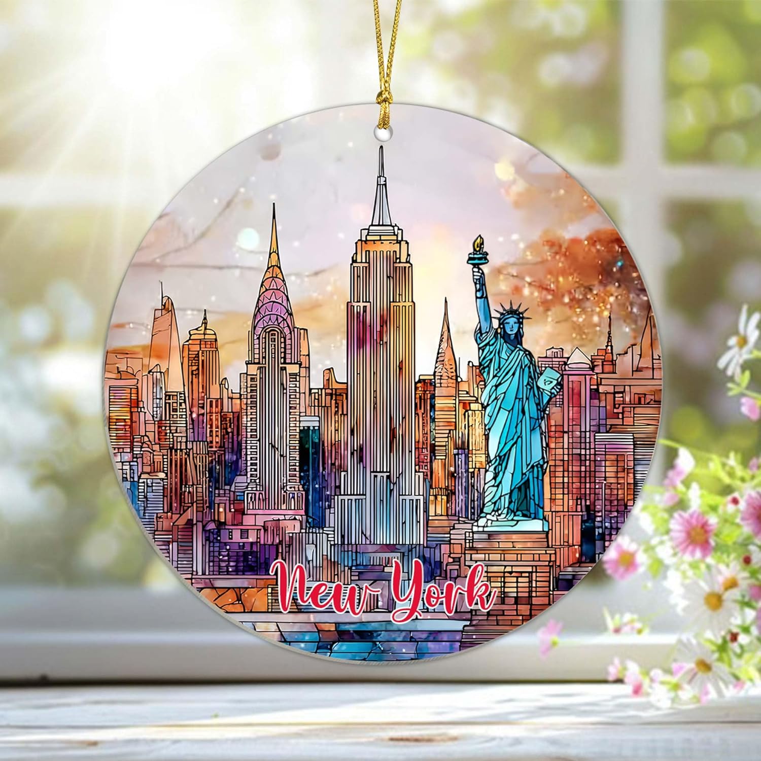 New York Christmas Ornament, New York City Decorations, NYC Christmas Souvenir, Travel Ornament 2025, Travel Lover Gift, Gift Exchange Present - Image 3