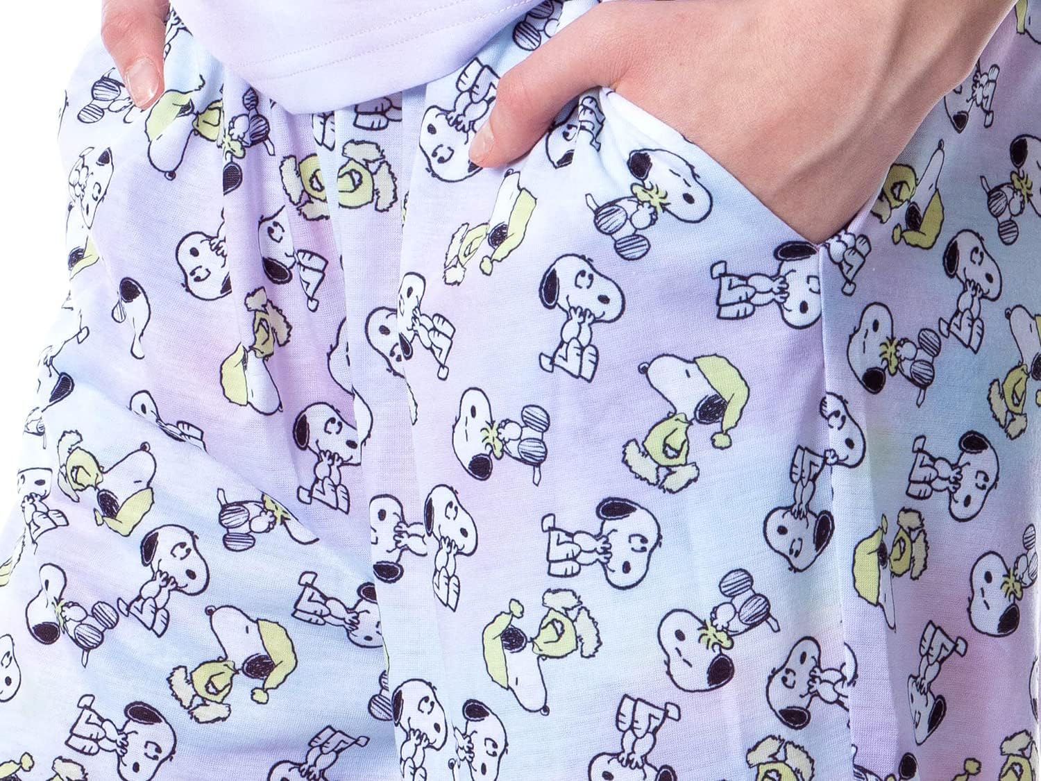 INTIMO Peanuts Womens' I Woke Up This Cute Tie-Dye Sleep Pajama Set - Image 3