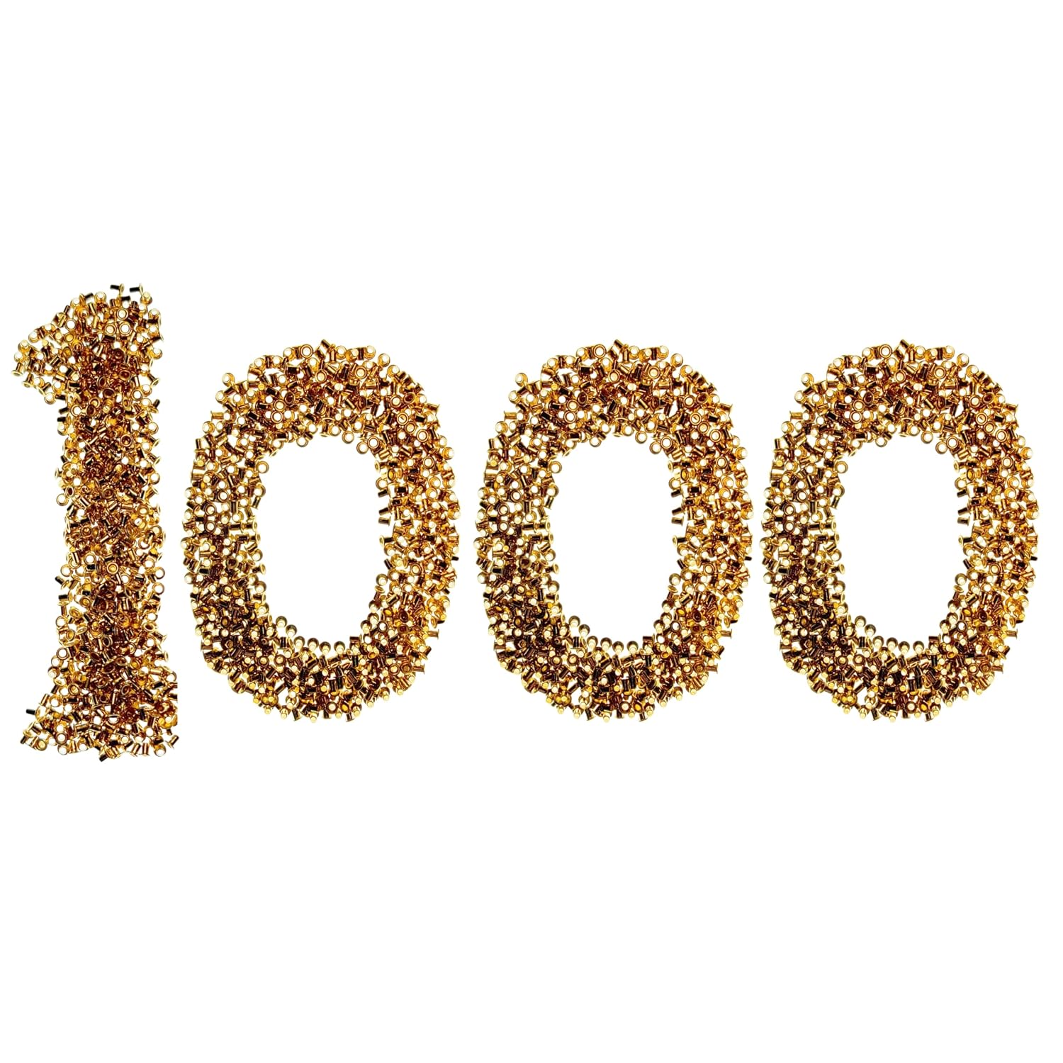 1000pcs Copper Hollow Rivet M1.83(D)*3.0(L) Metal Elements Rivet