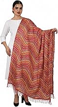 Women & Girls Rajasthani Dupatta – Multicolored Traditional Chinon Silk Dupatta | Ethnic Indian Design | Lightweight, Soft & Elegant | Ideal for Kurti, Lehenga, Salwar Suit (Rani, Free Size)