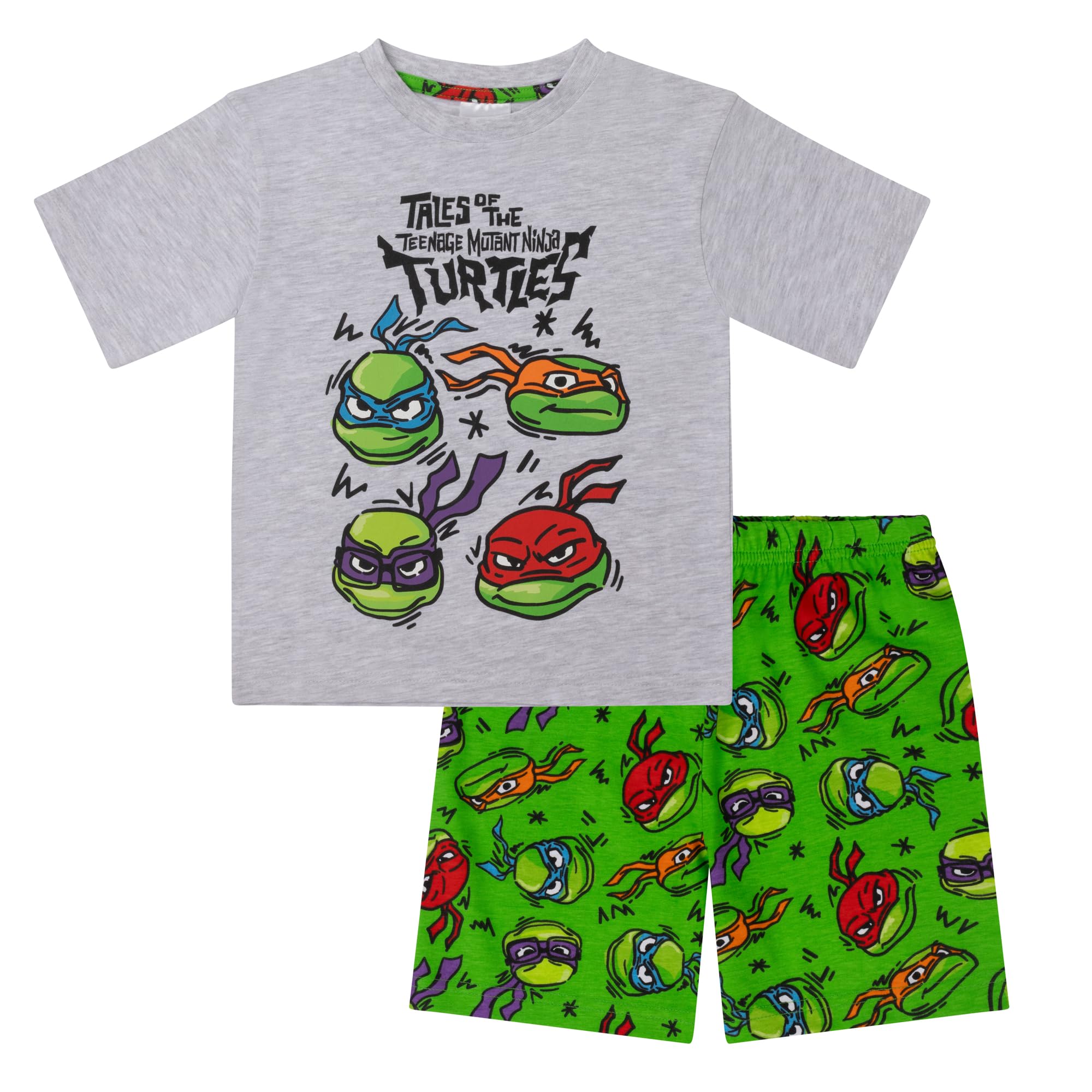Teenage Mutant Ninja Turtles Tartarughe Ninja Pigiama a Maniche Corte per Bambini - 100% Cotone
