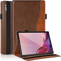 Vista 22 de Funda para Lenovo Tab M9 de 9.0 pulgadas (TB-310FU, lanzada en 2023) Funda de piel sintética de negocios con soporte multiángulo con soporte