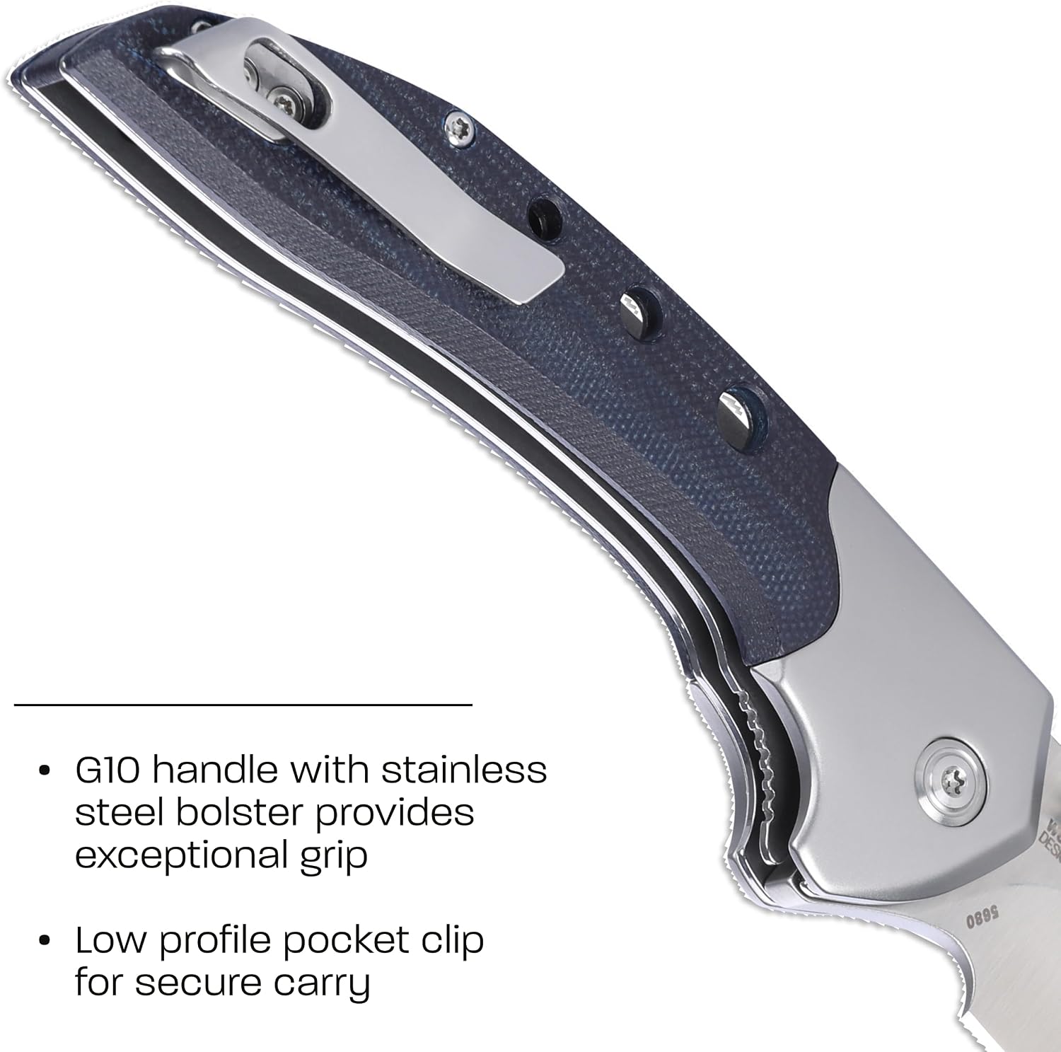 CRKT Orochi Everyday Carry Folding Knife with Liner Lock: 14C28N Steel Plain Edge Blade, G10 Handle, Pocket Clip, 5680