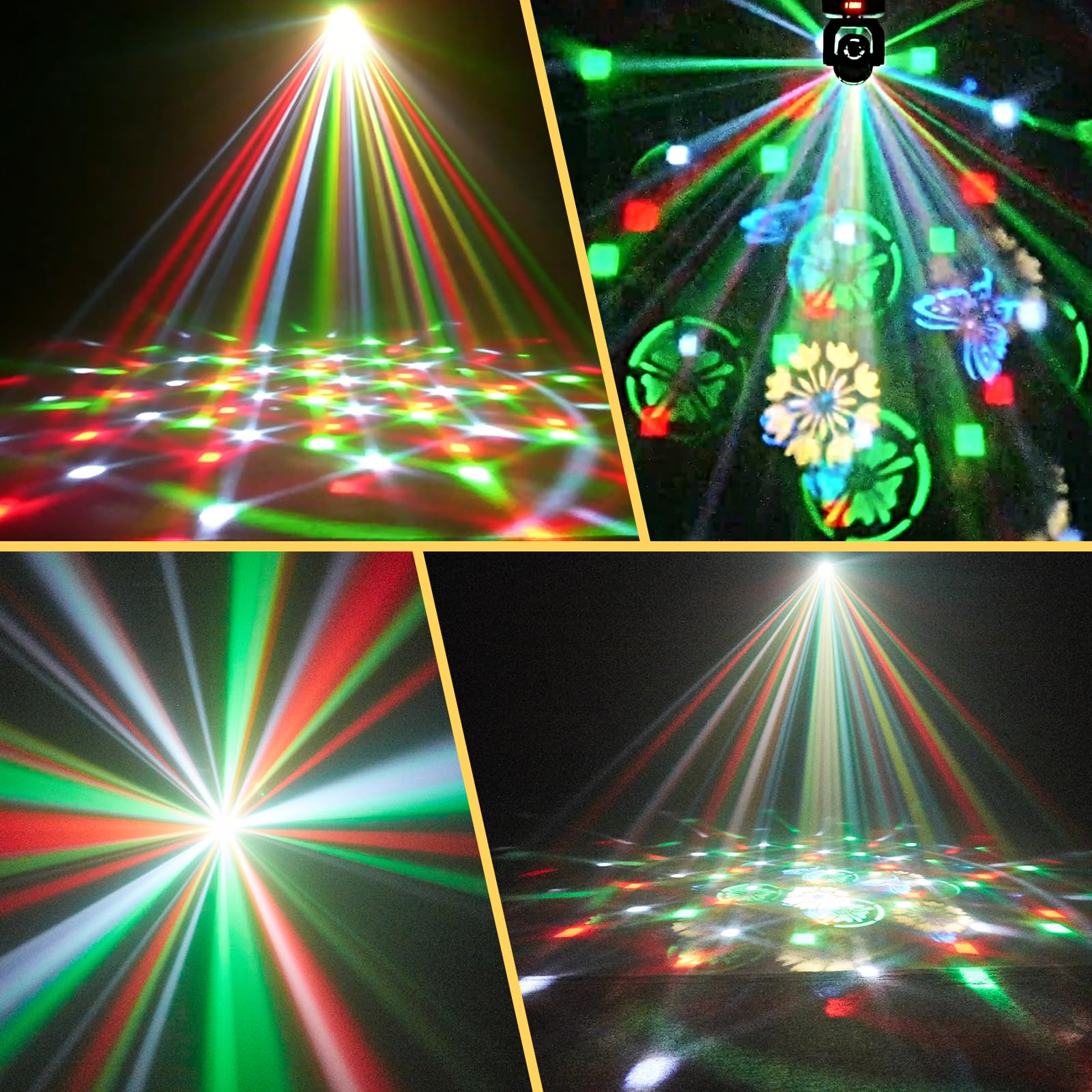 2Pack Mini Moving Head Lights für DJ Beleuchtung LED Beam Spot Gobo Muster Projektor Bühnenlicht für Partei