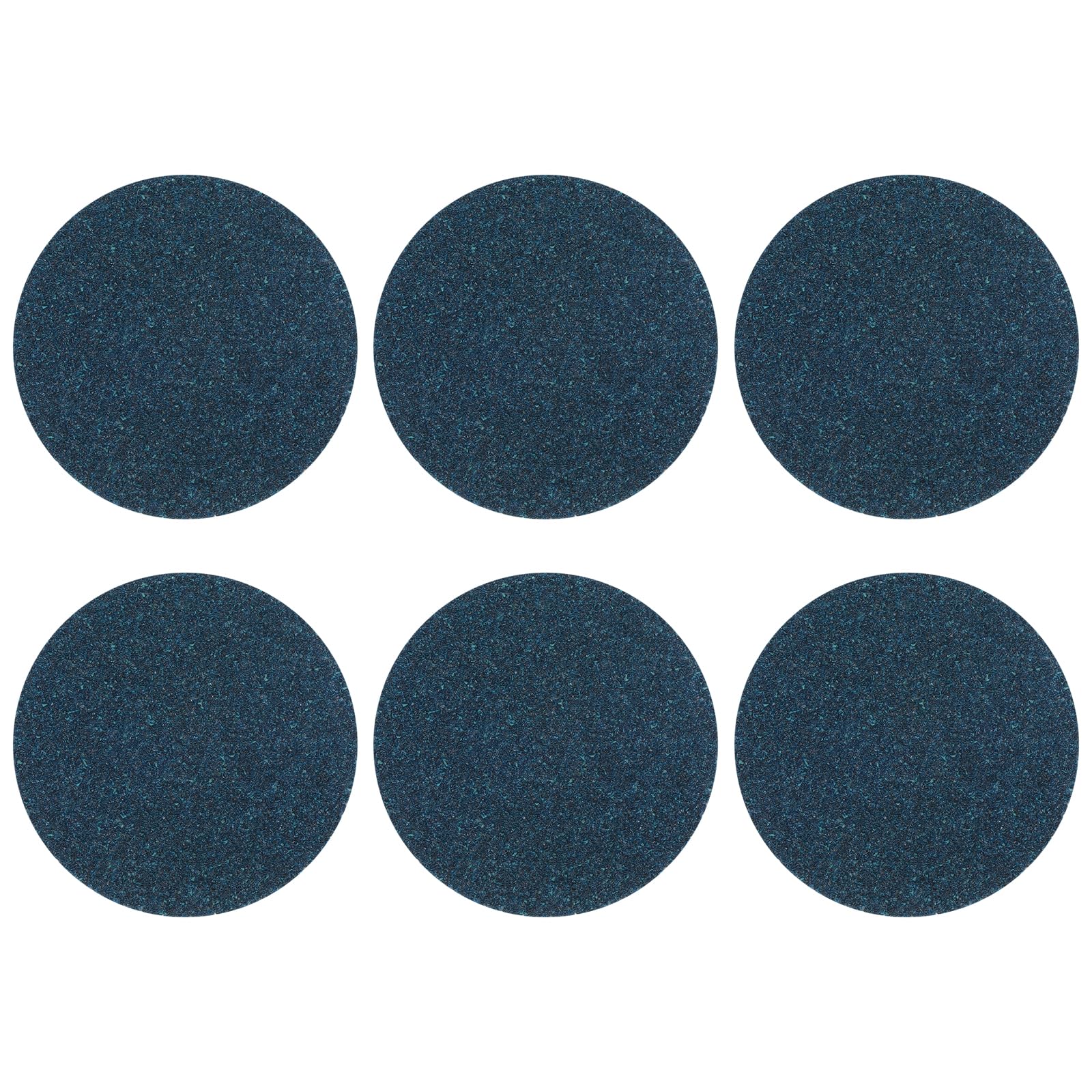 sourcing map 25 Pcs 50mm (2 Inch) Sanding Disc 60 Grit Hook and Loop Sandpaper Random Orbital Sander Pads for Woodworking, Metal, Stone Grinding and Polishing, Blue, Zirconia