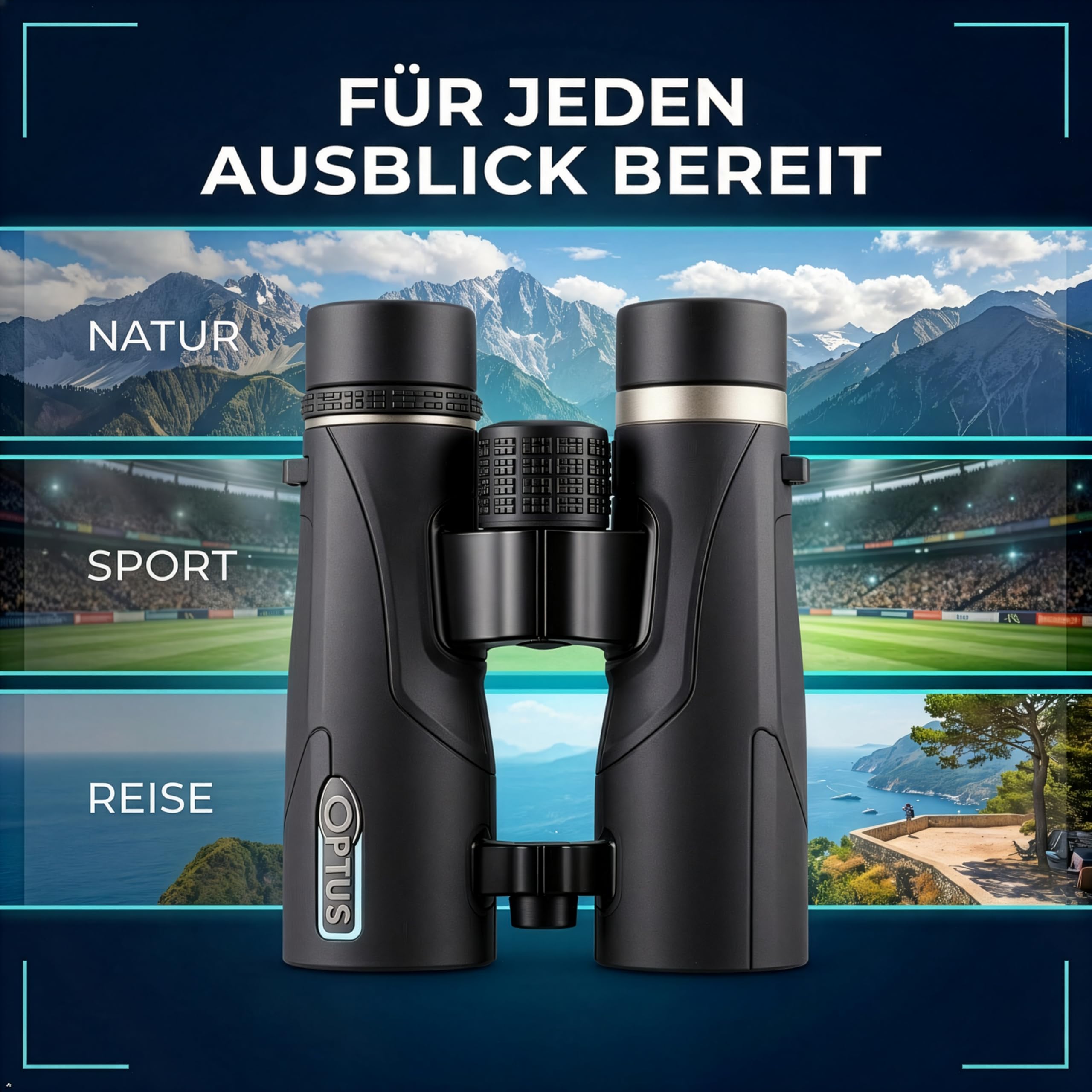 Optus Fernglas für Vogelbeobachtung 10x42 mit Mehrschichtvergütung