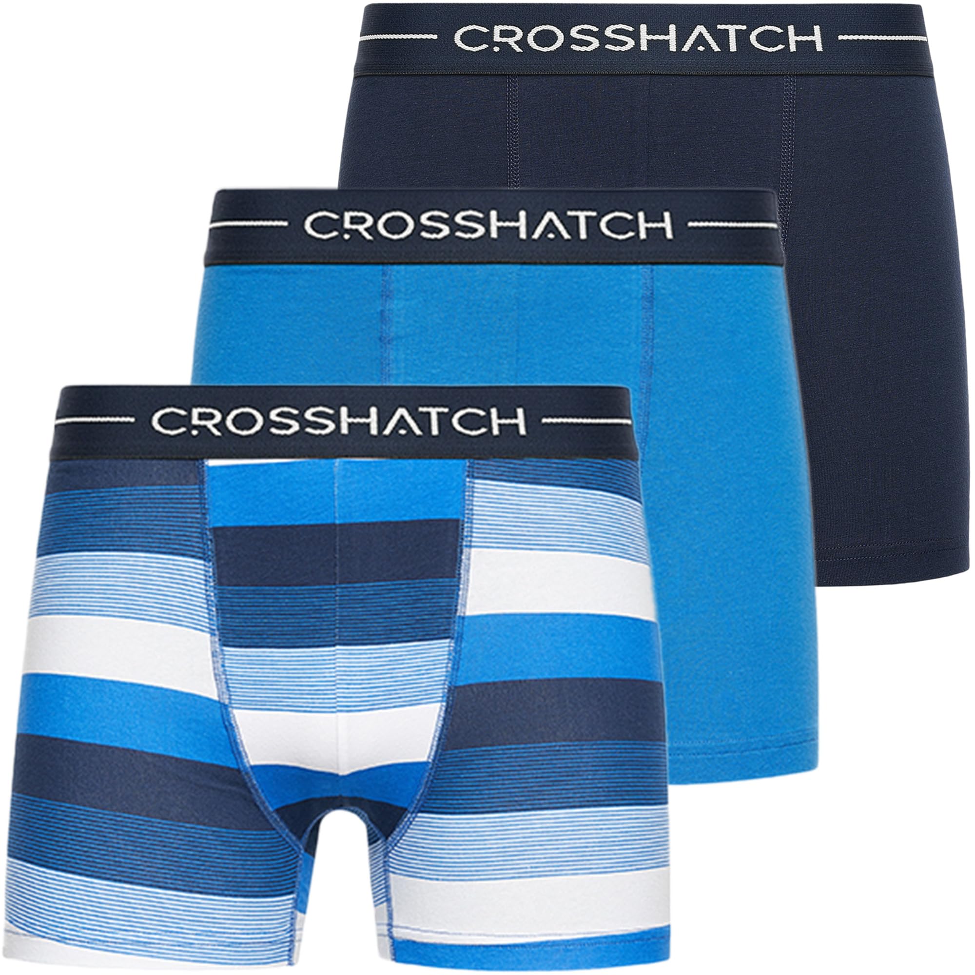 Crosshatch3 Pack Mens Crosshatch Designer Boxer Shorts 'Firestorm' Boxers Underwear Trunks Gift Set