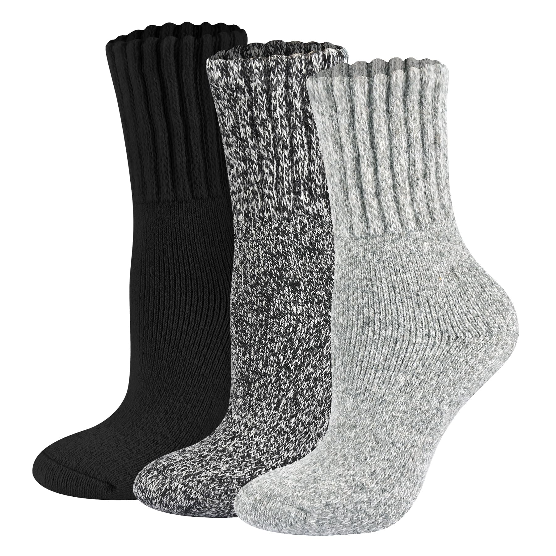 Calcetines térmicos para botas para mujer, calcetines cálidos para invierno, gruesos, para senderismo, jóvenes, 3/5 pares, 5-10