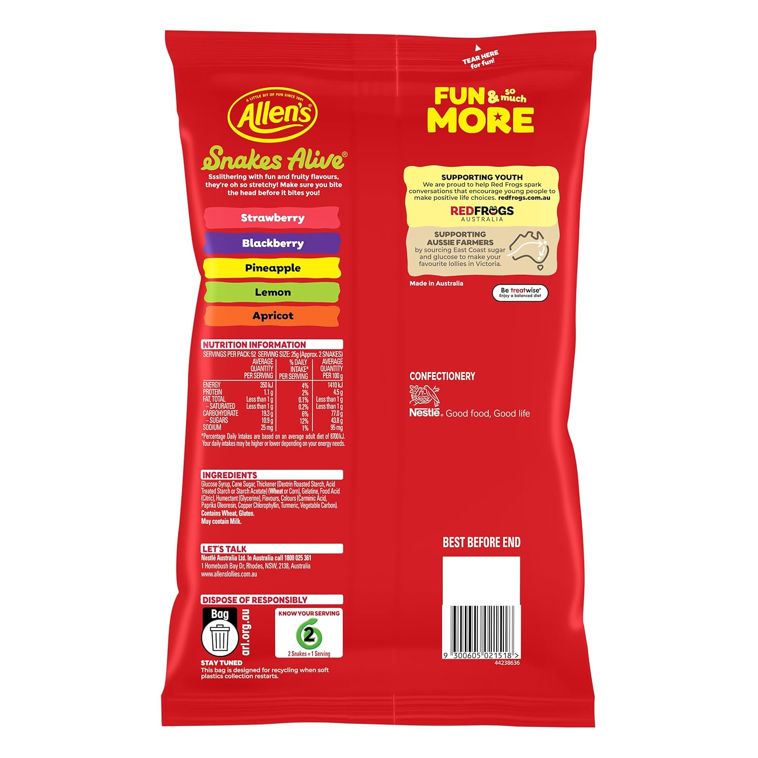 Allen's Snakes Alive Family Size 1kg.