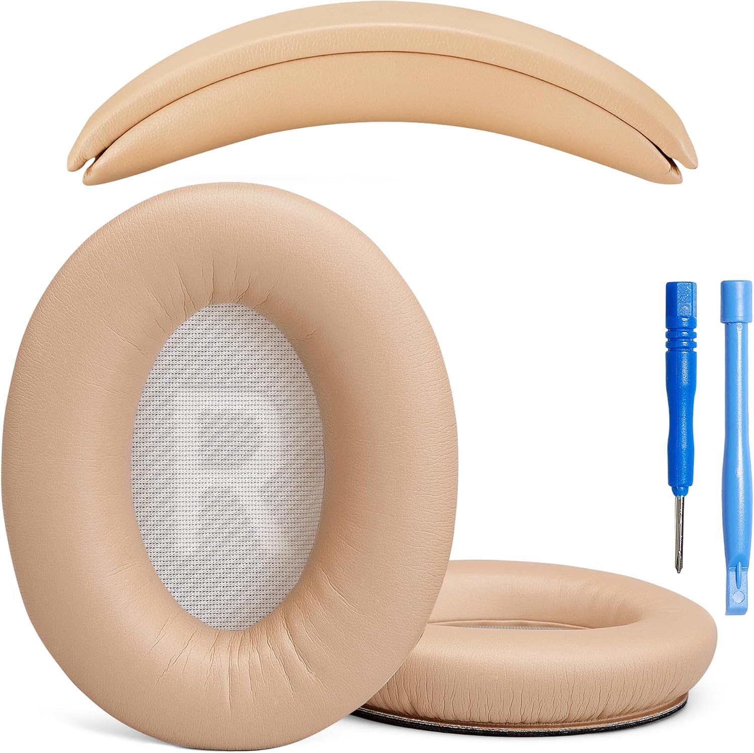 AHG Accessory House Global SoundLink AE2 Ear Pads and SoundLink AE2 Headband Cushion Compatible with Bose SoundLink Around-Ear 2 / Soundlink AE2 Headphones (Beige). Premium PU Leather | Extra Thick