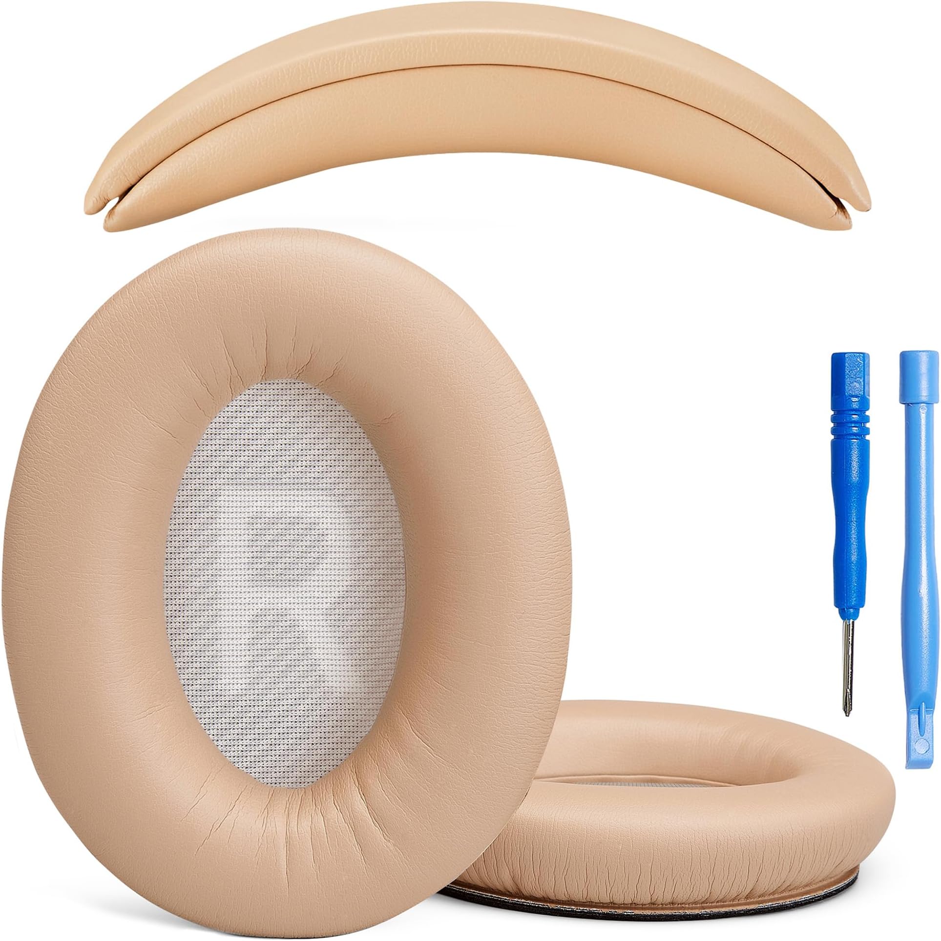 AHG Accessory House Global SoundLink AE2 Ear Pads and SoundLink AE2 Headband Cushion Compatible with Bose SoundLink Around-Ear 2 (AE2) Headphones (Beige). Seamless DIY Fit | Extra thick | 3D Printed
