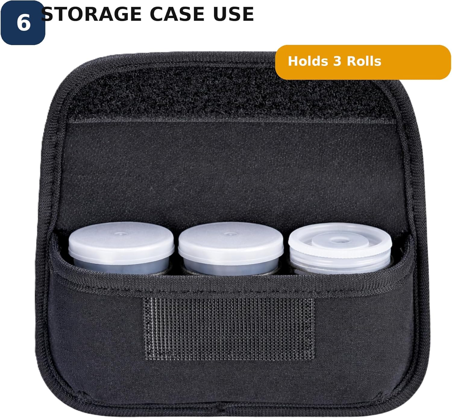 Kodak Ultramax 400 35mm Film Roll (24 Exposures) – 6 Rolls + Sturdy Tiger Film Storage Case, Black