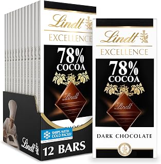 EXCELLENCE 78% Cocoa Dark Chocolate Bar, Dark Chocolate Candy, 3.5 oz. (12 Pack)