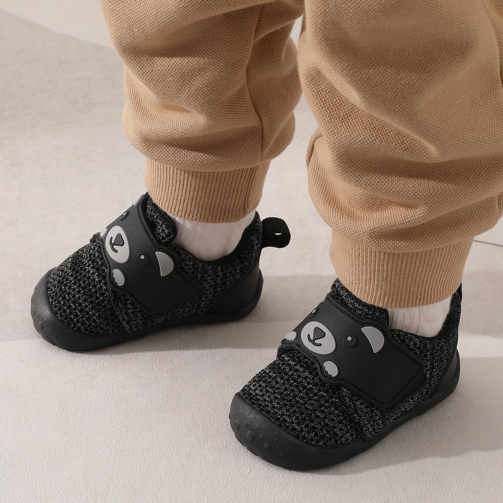 JOINFREE Baby Walking Wide Shoes Infant Boys Girls Breathable Barefoot Shoes Crib Tennis Shoes Lightweight Non-Slip Sneakers First Walkers — view 2