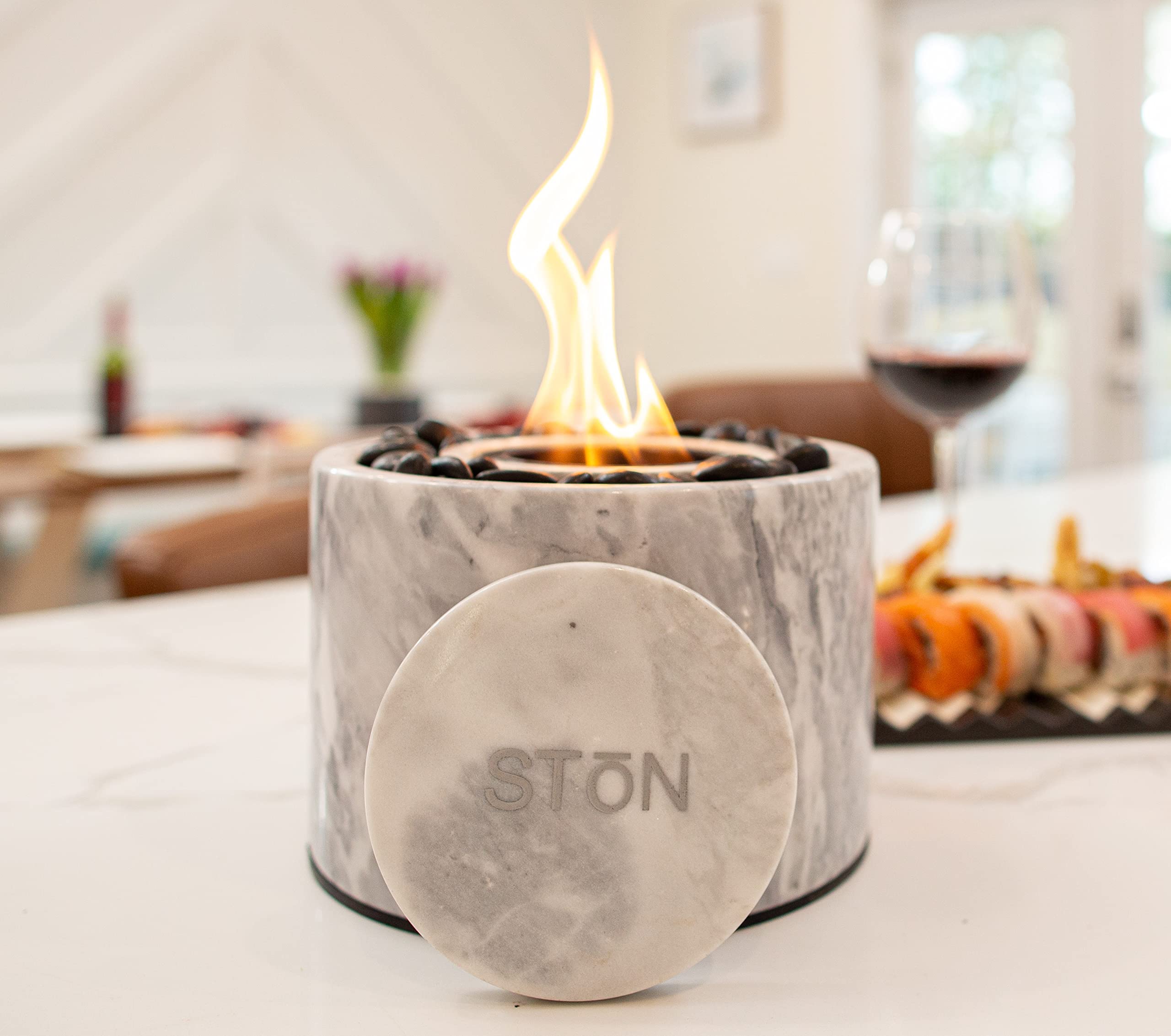 Buy Ston Tabletop Fire Pit Bowl Indoor Outdoor Marble Portable