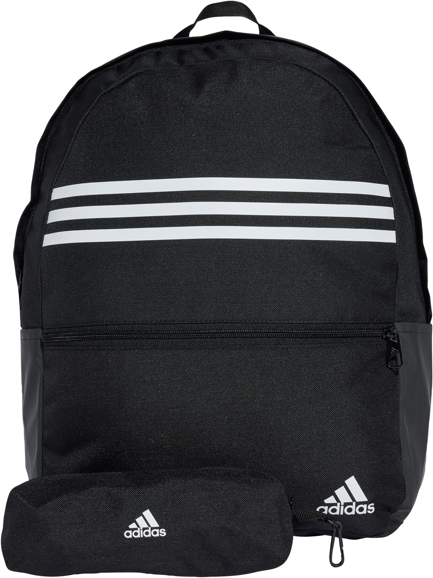 Unisex Classic Horizontal 3-Stripes Backpack, Black, NS, Backpack