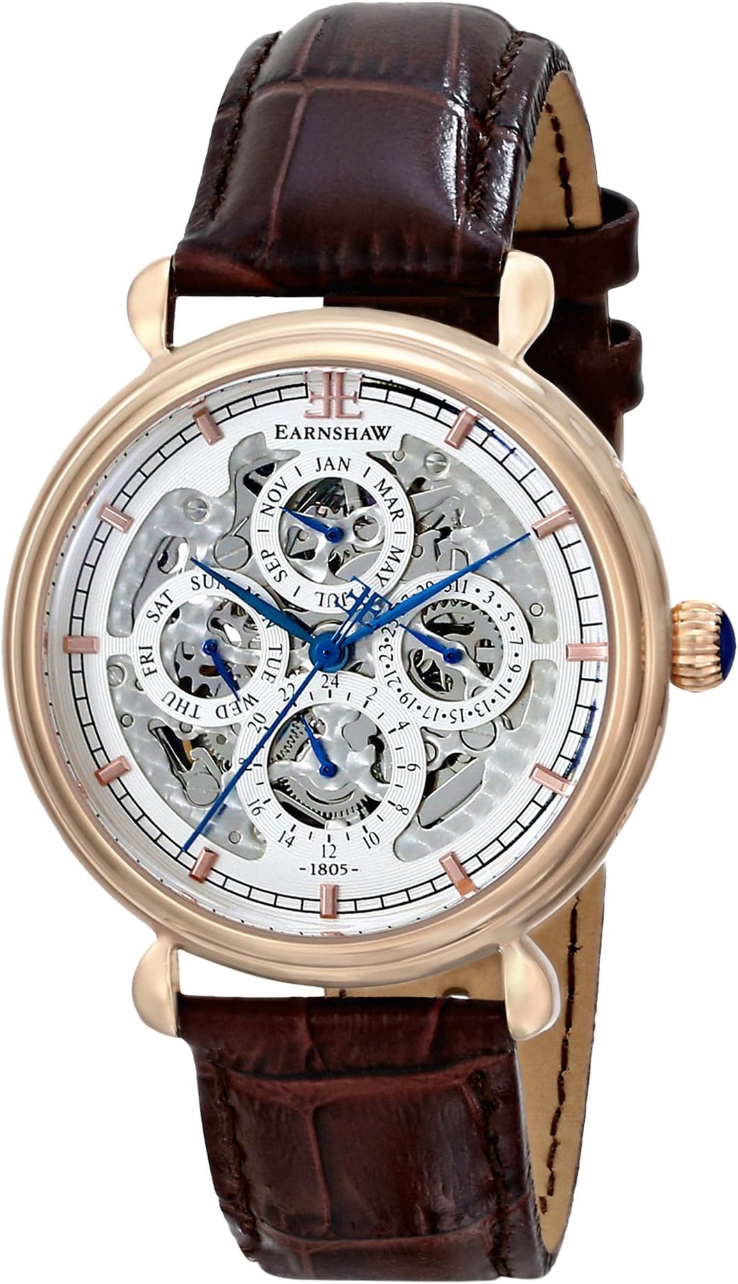 Thomas Earnshaw Men's ES-8043-04 Grand Calendar Automatic Rose Gold-Tone Watch