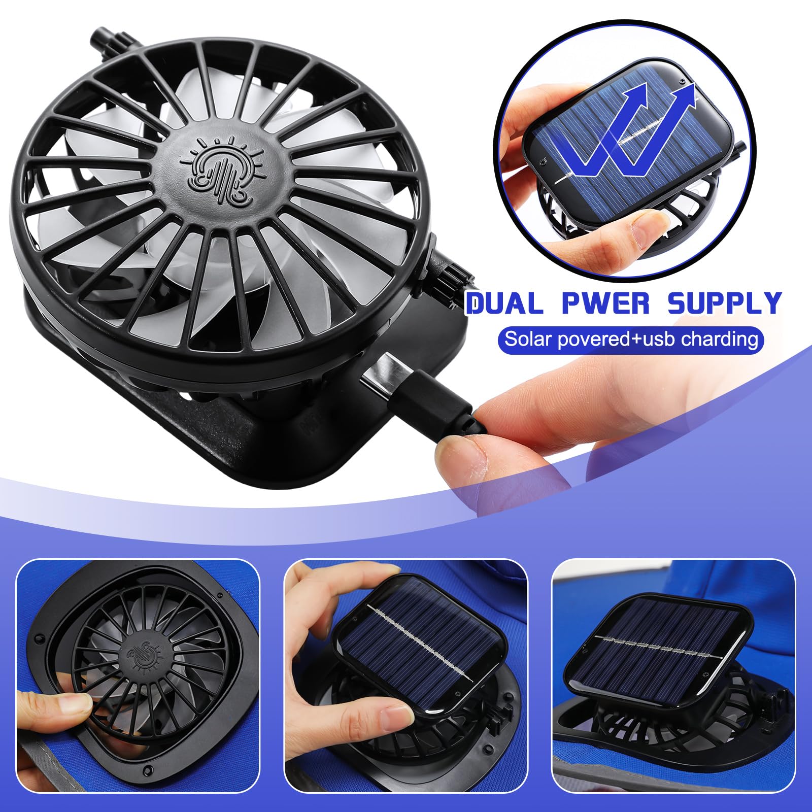 Sombrero de abanico solar para hombres y mujeres, sombrero de pesca de ala ancha con doble potencia, cubierta de cuello de seda de hielo, diseño reflectante