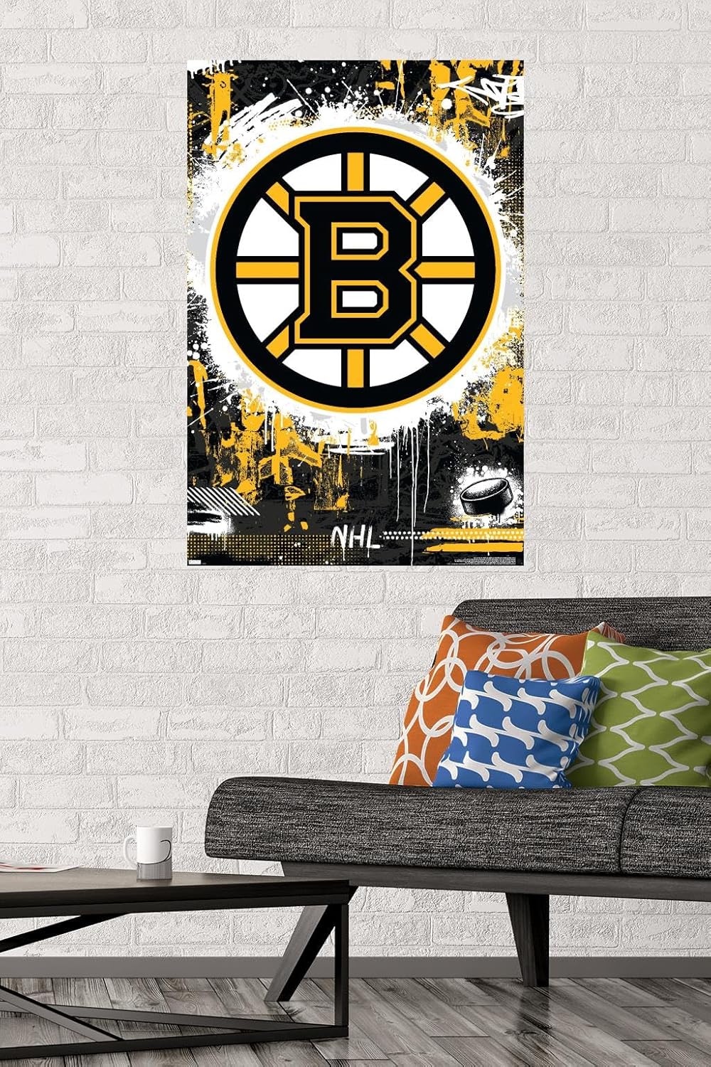 NHL Boston Bruins - Maximalist Logo 23 Wall Poster, 34L" x 22.4W", Unframed Version - Image 2