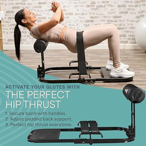 Miniatura 3 de Lifepro Hip Thrust Machine – Adjustable Glute Workout Equipment for Home – Hip Thrust Bench & Glute Machine – Foldable Booty Builder, Sissy Squat