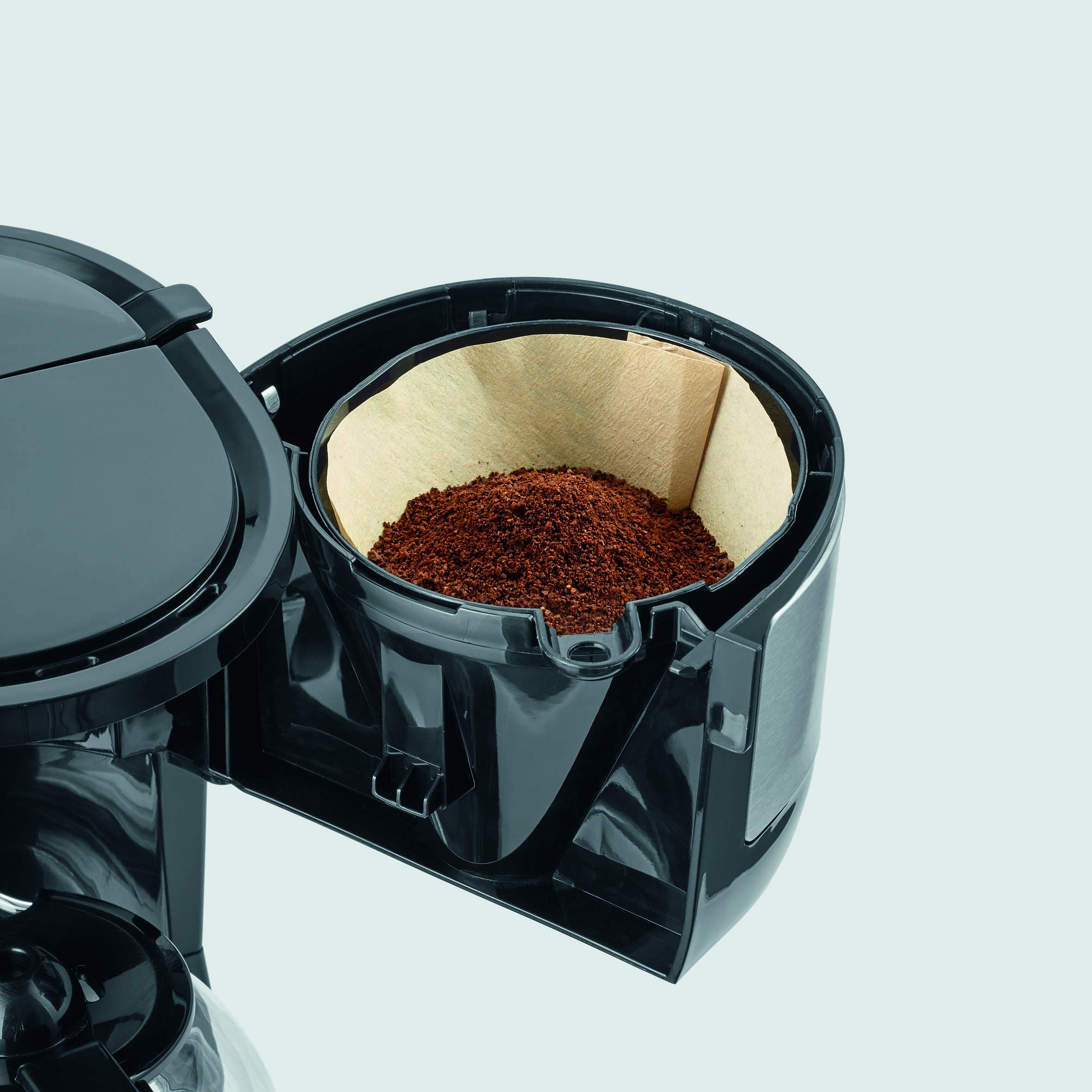 SEVERIN Cafetière filtre 750W 4 tasses filtre permanent lavable Inox Noir KA 4808