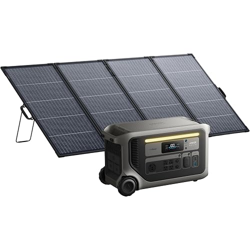 Anker SOLIX F3000 Portable Power Station and 400W Bifacial Panel, 3,072Wh
