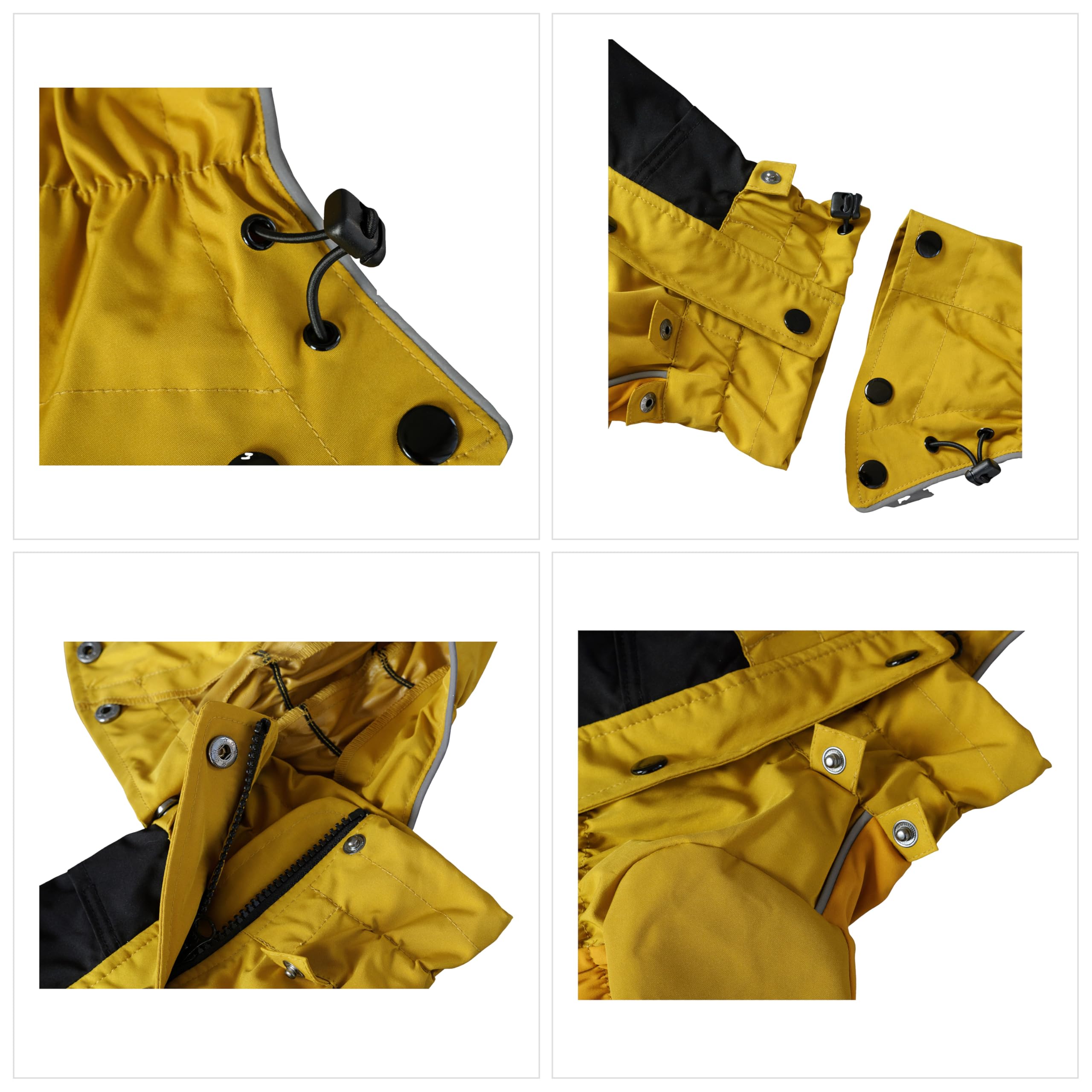 LOVELONGLONG Waterproof Dog Raincoat with Removable Hood, Outdoor Full Body Dog Jacket, Windproof Snowproof Shell Suit - Image 3