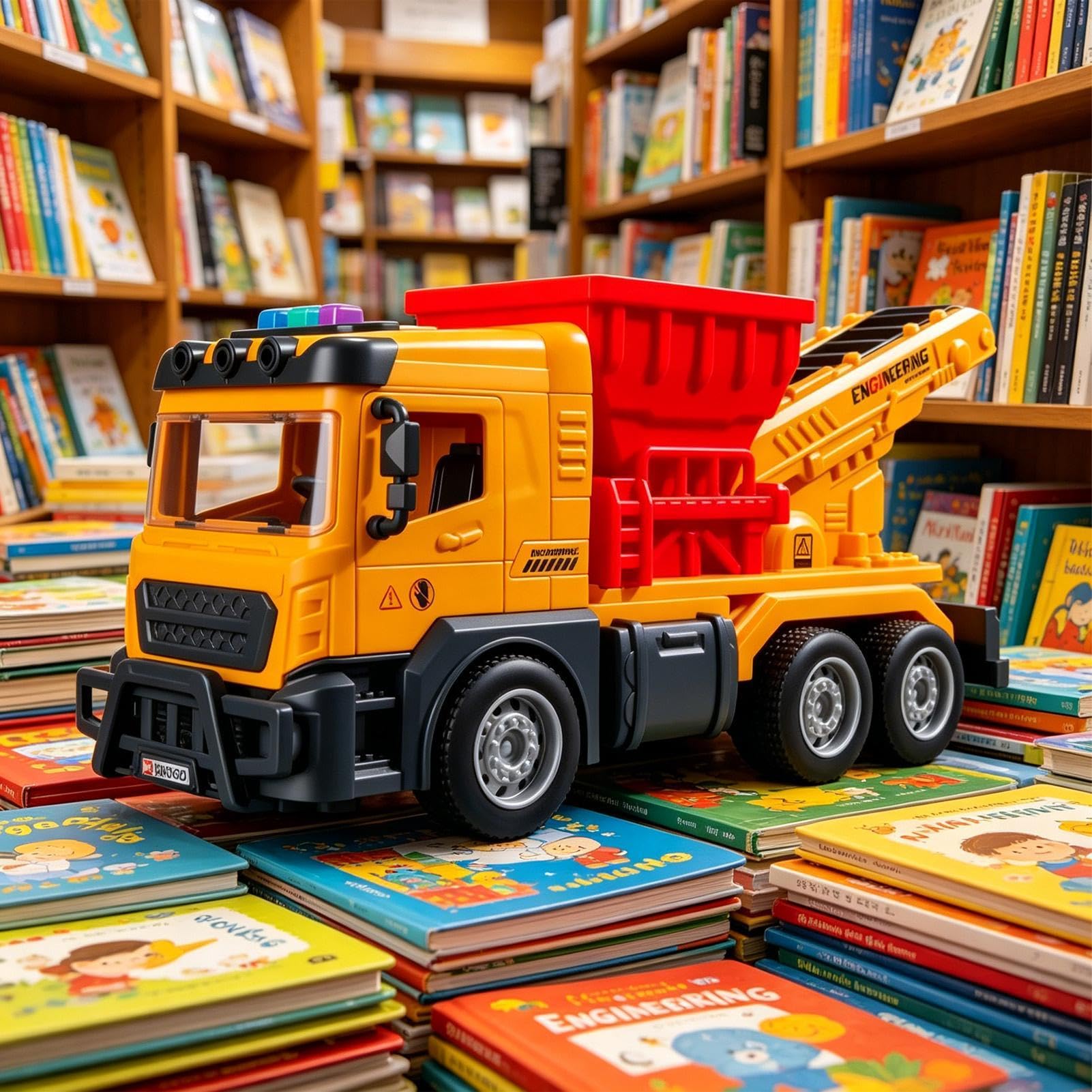 Pojazdy Budowlane Elektryczny Edukacyjny Pojazd Transportowy Z Dźwiękiem I | Zabawka ciężarówka do transportu piasku Dla chłopców na dwór farmę piasek ziemię wyścigi urodziny tor zabaw