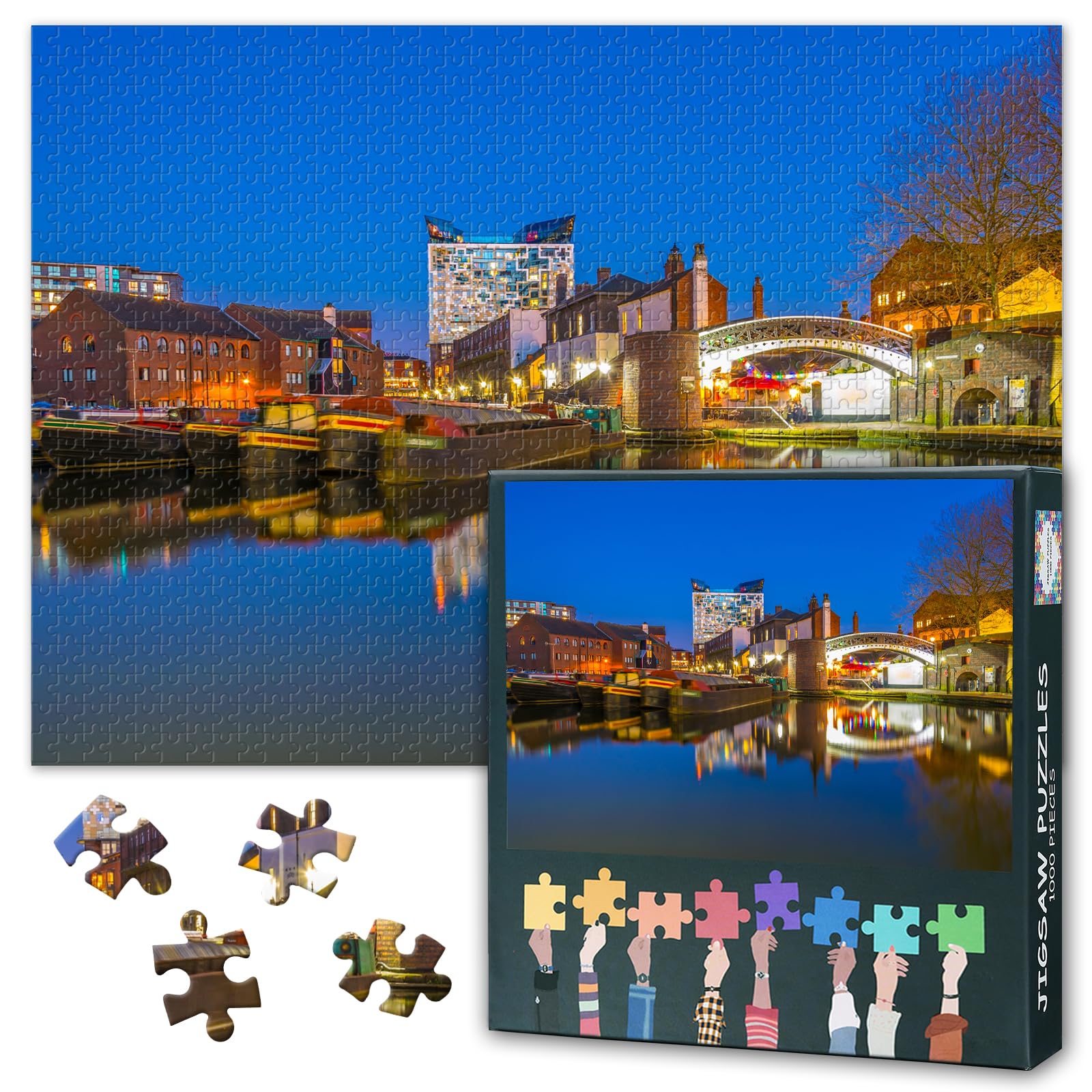 Birmingham Skyline Puzzles for Adults 1000 Pieces, Birmingham England Jigsaw Puzzles, Adult Puzzle for Adults, Educational Fun Games or Toys for Elders Friends 20X27 INCH