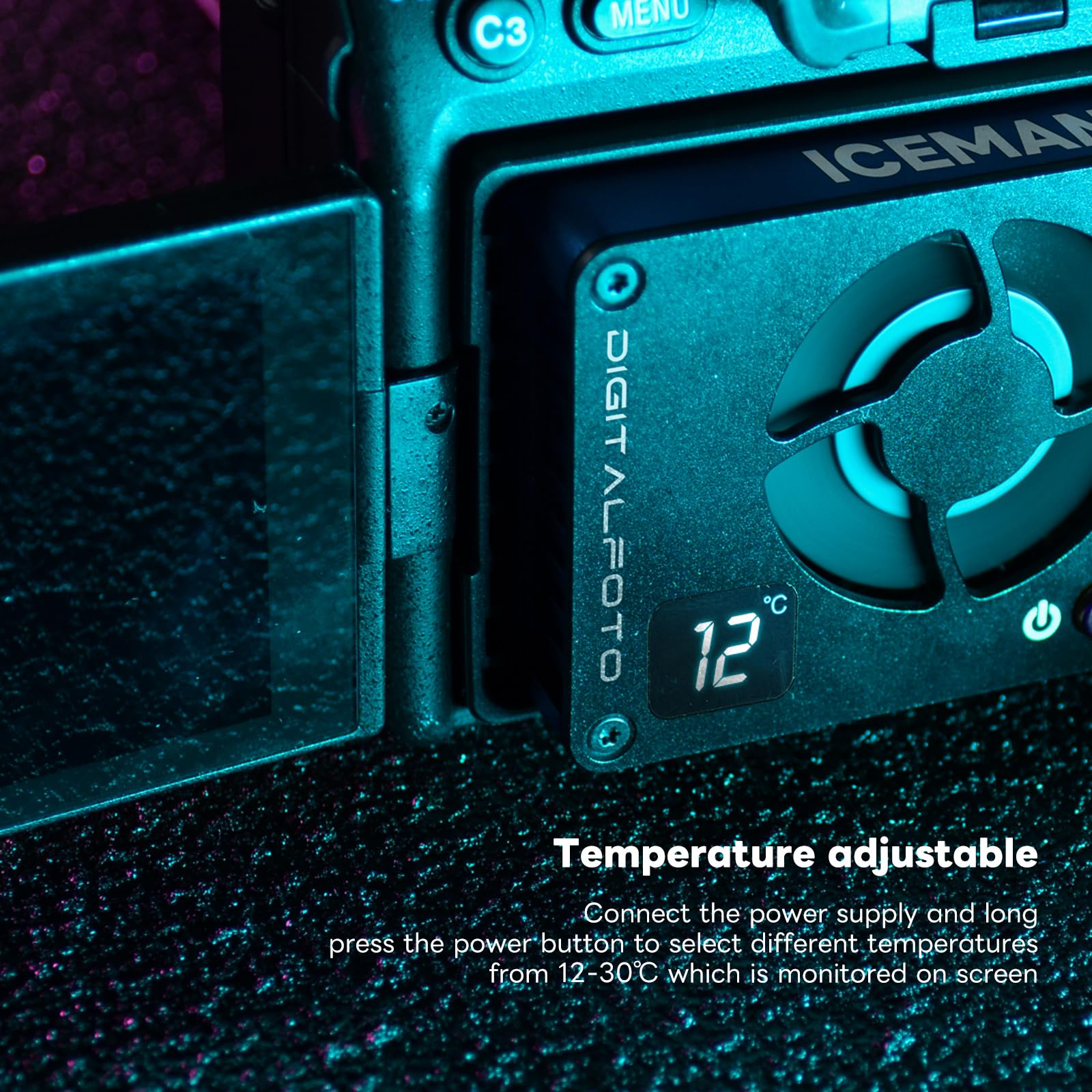 Kamera Kühlventilator/Kamera Externes Kühlsystem mit Lüfter, kompatibel mit Sony A7M4/ZVE1/A6700/A7C2/ZV-E10/ZV1/A7C/FX3 Fuji XT4/Canon R6/R7 für Live-Streaming und Videoaufnahmen