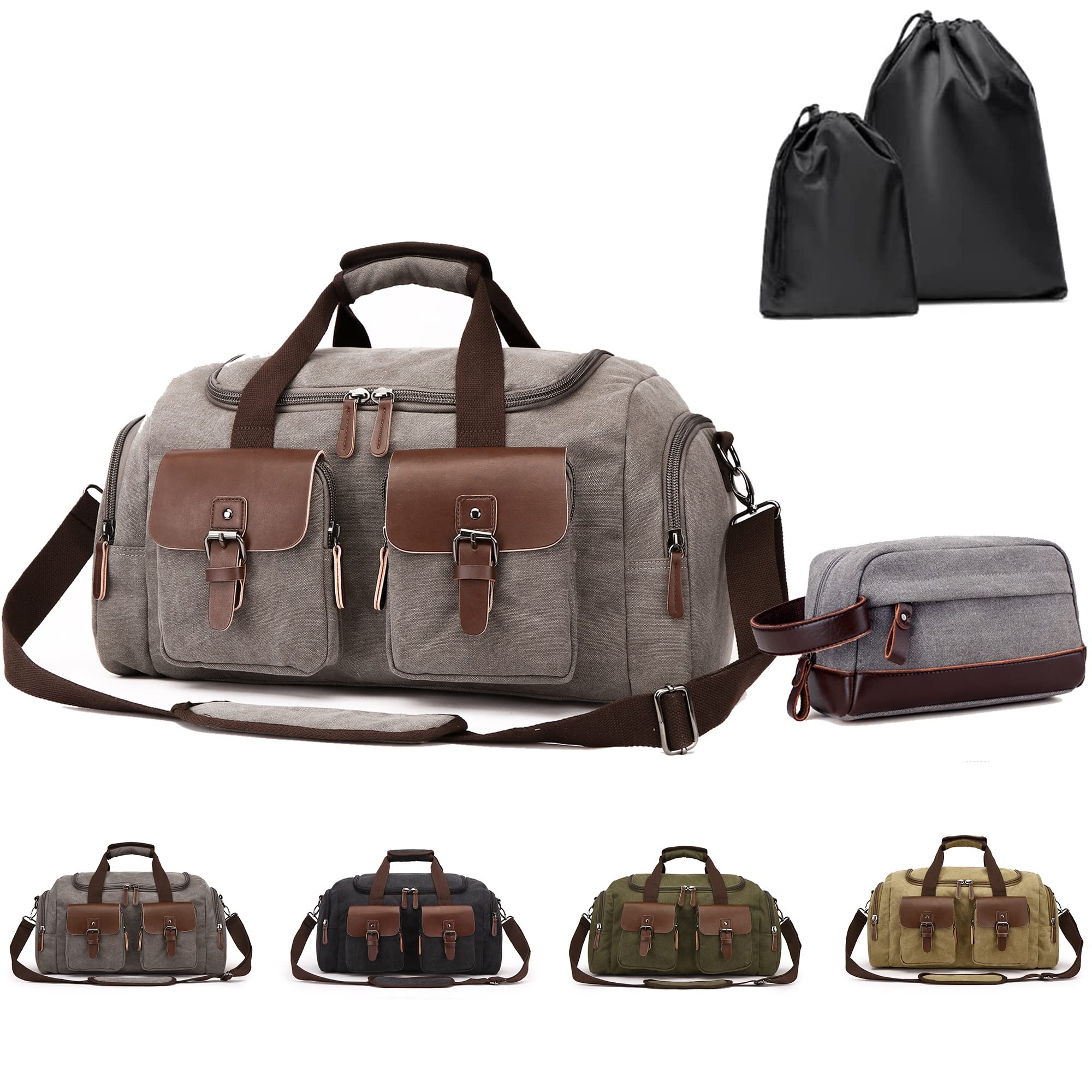 Canvas Travel Duffel Bag For Men Women, [BUY 1 GET 3] Weekender
