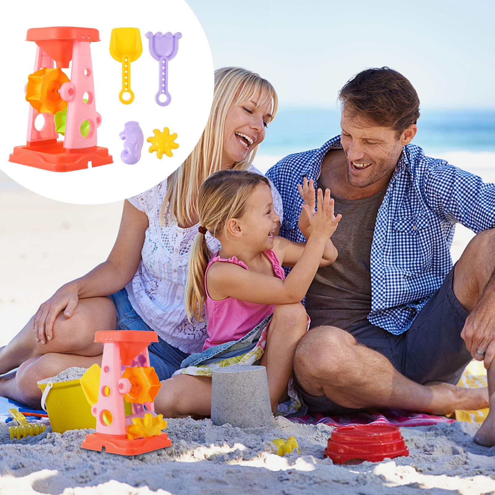 Vaguelly 1 Set Funny Beach Portable Sand Plaything Kit for Creative Outdoor Fun Educational Activities Great for Preschoolers Cute Design Random Color