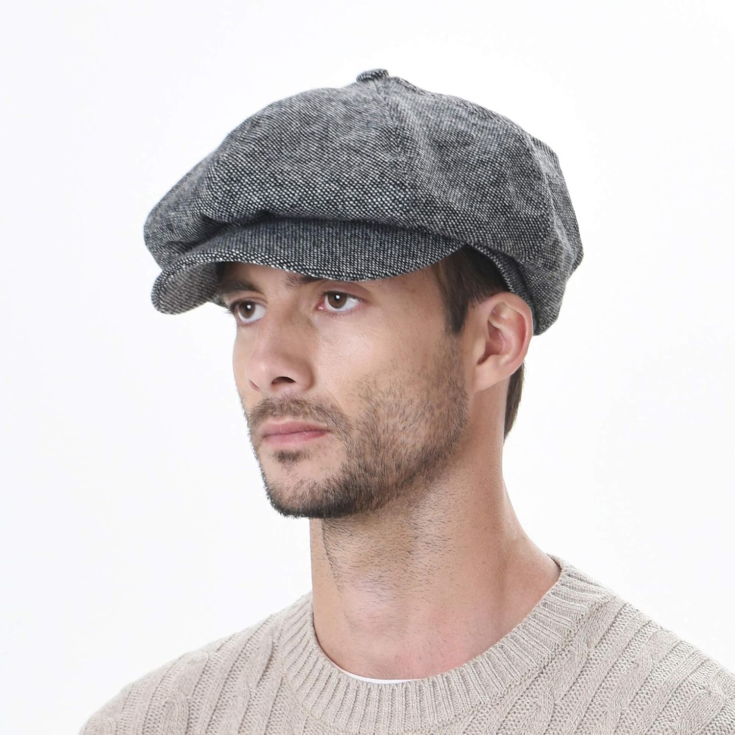 WITHMOONS Newsboy Hat Wool Felt Simple Ivy Cap SL3525