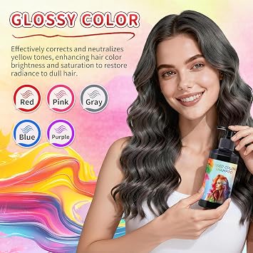 Gray Color Conditioner Depositing,Color Depositing Shampoo,10.14 FlOz | 3-in-1 Hair Dye Conditioner for Hair Gloss,Prolong Vibrancy,Gently Cleanses,Moisturizing,Vegan and Cruelty-free