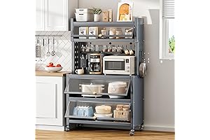 5-Tier Kitchen Storage Organizer with Flip Door Cabinet