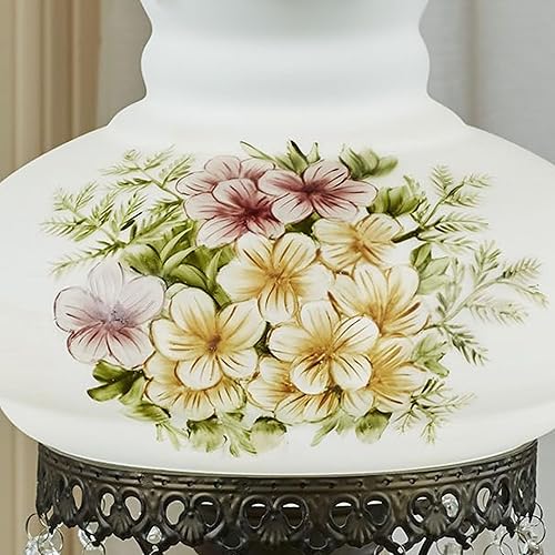 Miniatura 3 de Touch of Class Abigail Lámpara de mesa estilo huracán  Estética victoriana antigua  Pintada a mano  Diseños florales  Iluminación vintage para
