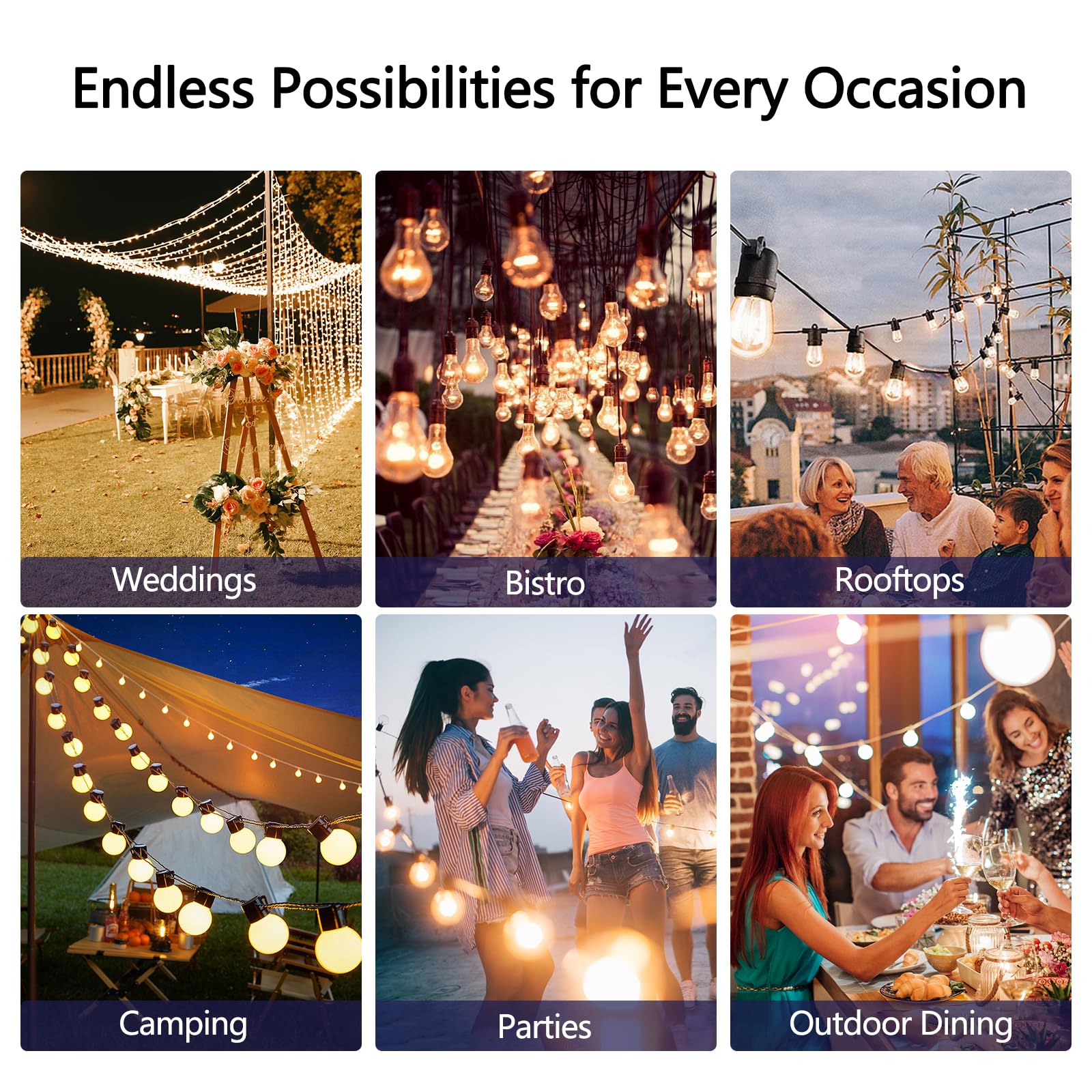 Stright 35FT Solar String Lights Outdoor Weatherproof with Remote, Solar Powered LED Edison Bulb Outdoor String Lights for Outside Patio Backyard Fence Halloween Christmas Decorations