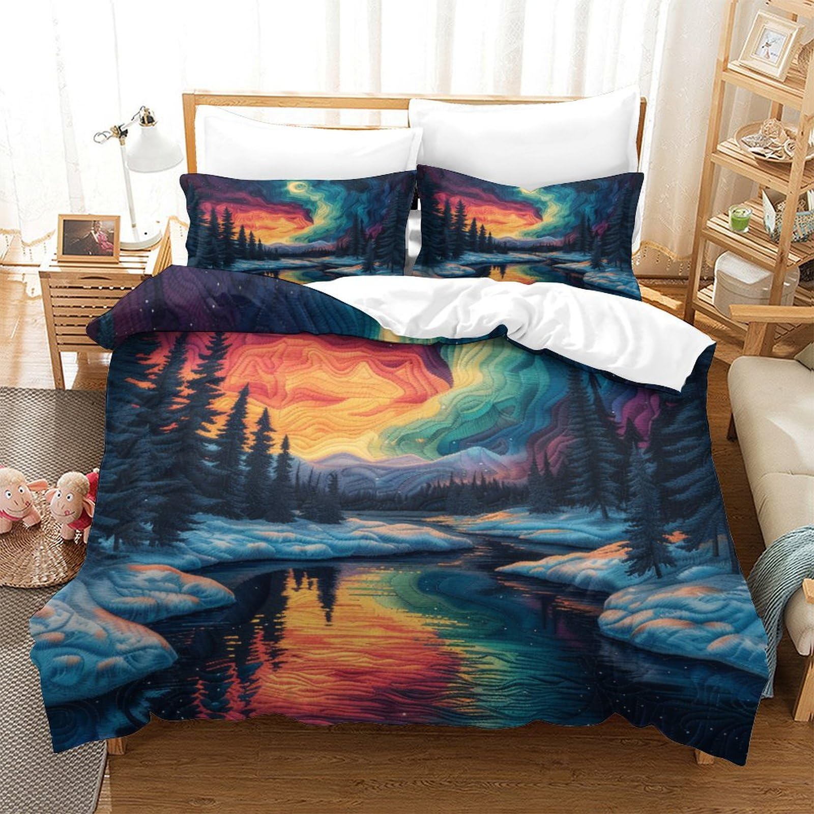 Parure de lit hypoallergénique contre les acariens en microfibre super king size