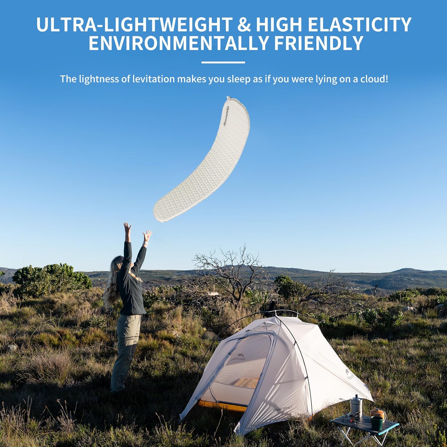 Naturehike Ultralight Self Inflating Sleeping Pad - 3.5cm, Waterproof Camping Mattress, Single Sleeping Air Mat for Backpacking, Hiking, Tenting Trips (Grey, Mummy, Standard) 7 81SfRzGTI L. AC SL1500