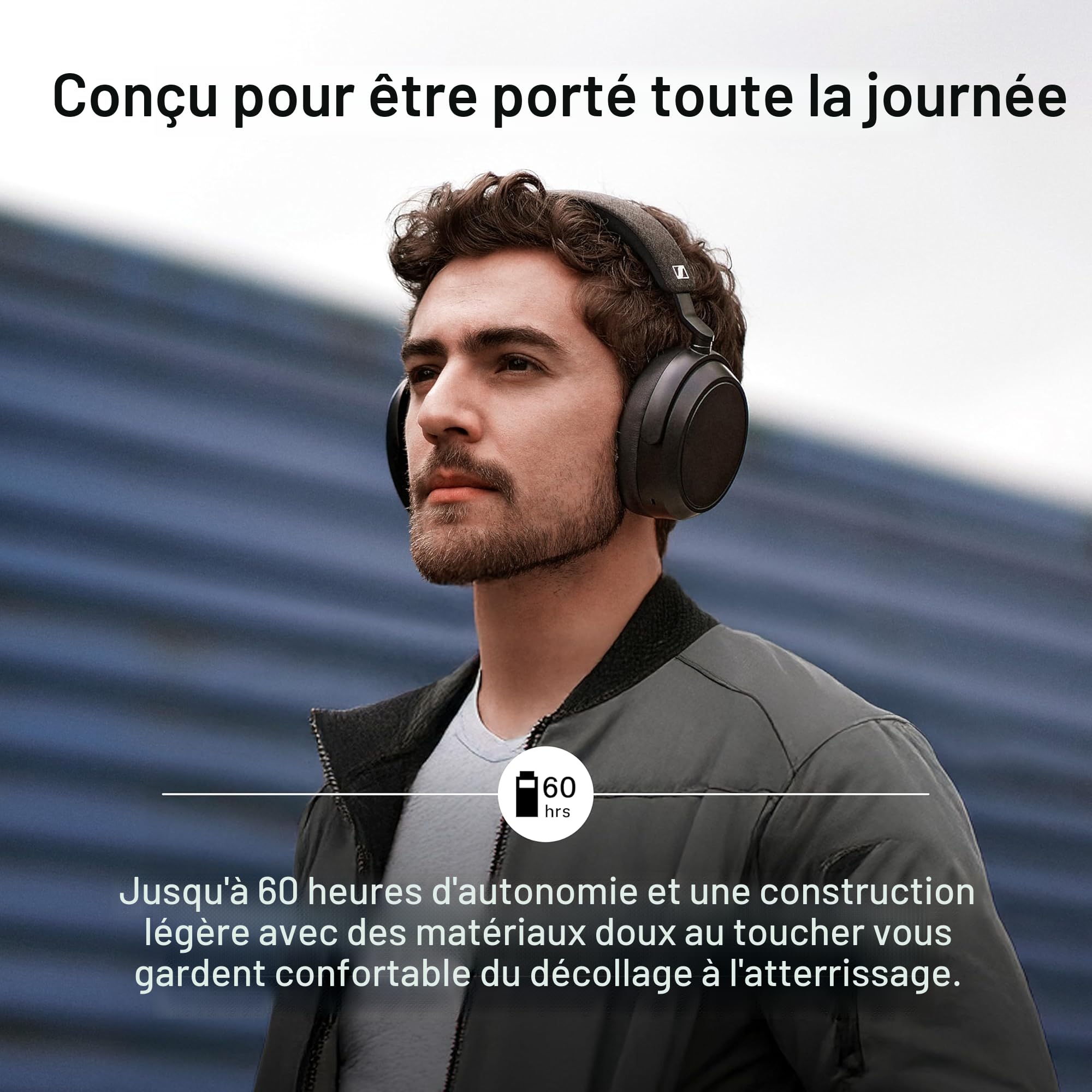 Sennheiser Momentum 4 Écouteurs sans Fil Bluetooth avec réduction adaptative du Bruit pour des appels cristallins 60 Heures d'autonomie Son Personnalisable, léger et Pliable Graphite, 700383