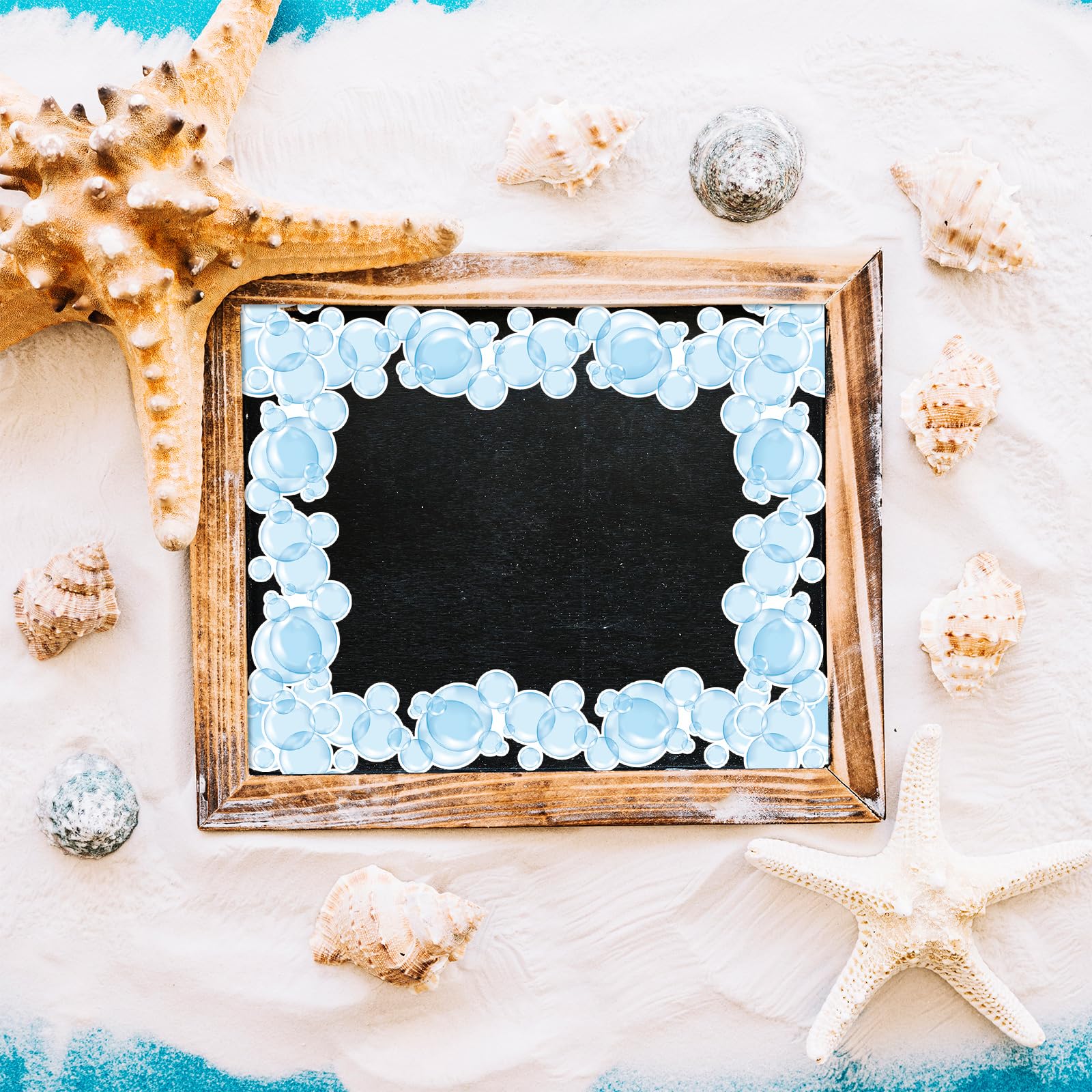 Snapklik.com : 32.8Ft Summer Bulletin Board Border Blue Bubble Shape Die  Cut Trim Border Roll Ocean Bulletin Board Decorations For Summer Baby Shower  Party Classroom Chalkboard School Decor, image size:1600x1600
