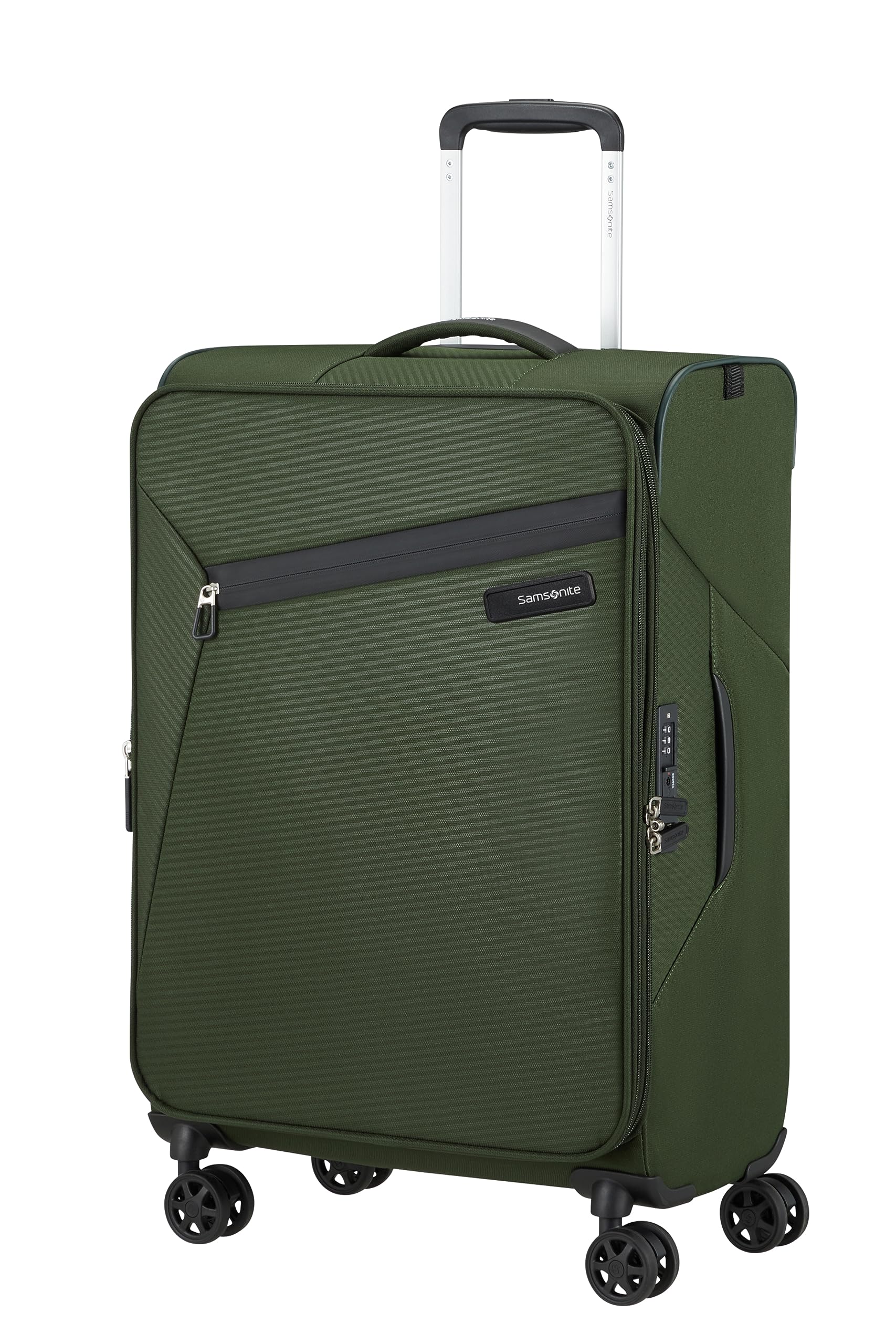 Samsonite Litebeam - Spinner M, Erweiterbar Koffer, 66 cm, 67/73 L, Grün (Climbing Ivy)