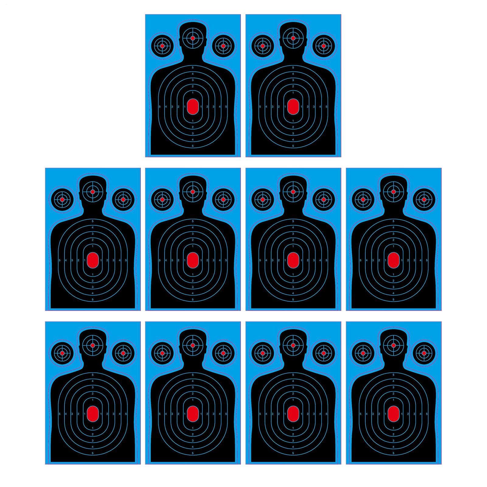 Bersagli da tiro - Sagome 18x12 nel raggio d'azione | Mini Silhouette Splatter, Bersaglio per Fucile ad Aria Compressa, Bersaglio Splatter 10 Pezzi, Carta per Esercitazioni di Lancio per Competizione