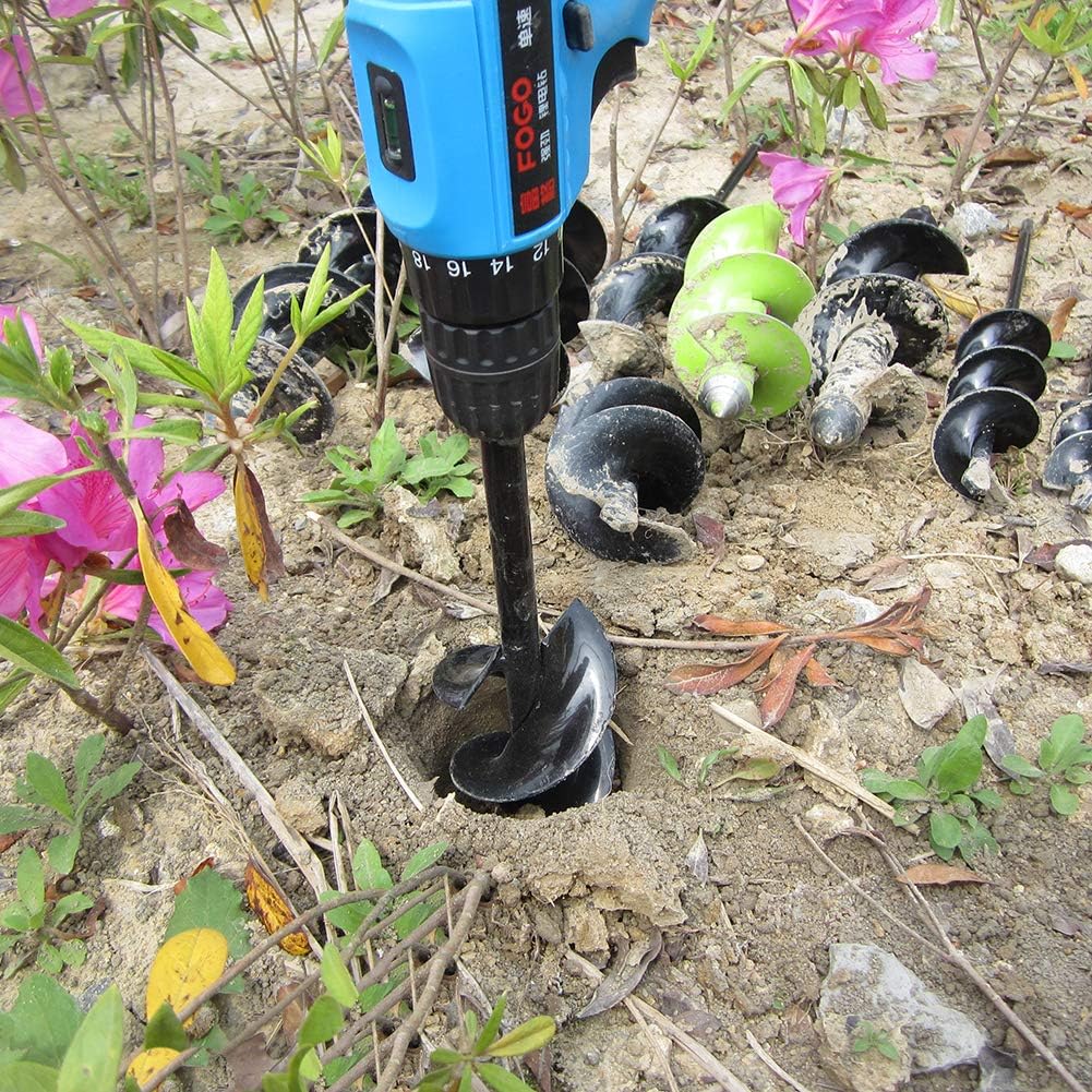 SYITCUN Auger Drill Bit for Planting - 3"X12" Heavy-Duty Garden Auger Spiral Drill Bit - Bulb Planter Tool & Auger Post Hole Digger - 3/8" Hex Drive Drill