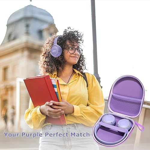 Vista 38 de Ginsco estuche portátil con bolsillo de almacenamiento para Sony MDR-XB950B1, XB650BT, Sennheiser HD202, Bose AE2w, Grado SR80.