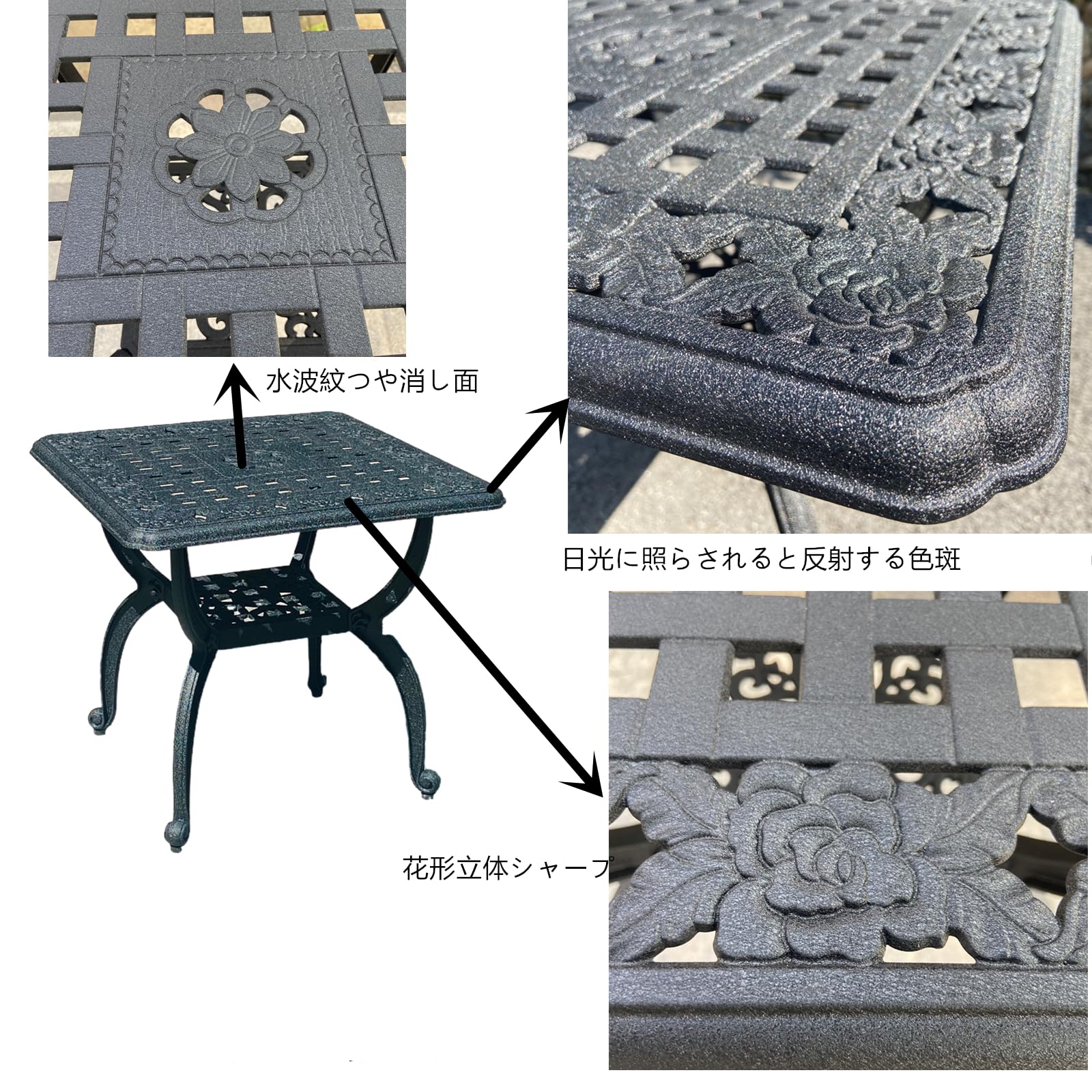 TangXiaoQiガーデンガーデン屋外ティーサイドテーブル アルミダイキャスト Amazon.co.jp: TangXiaoQiガーデンガーデン屋外ティーサイドテーブル